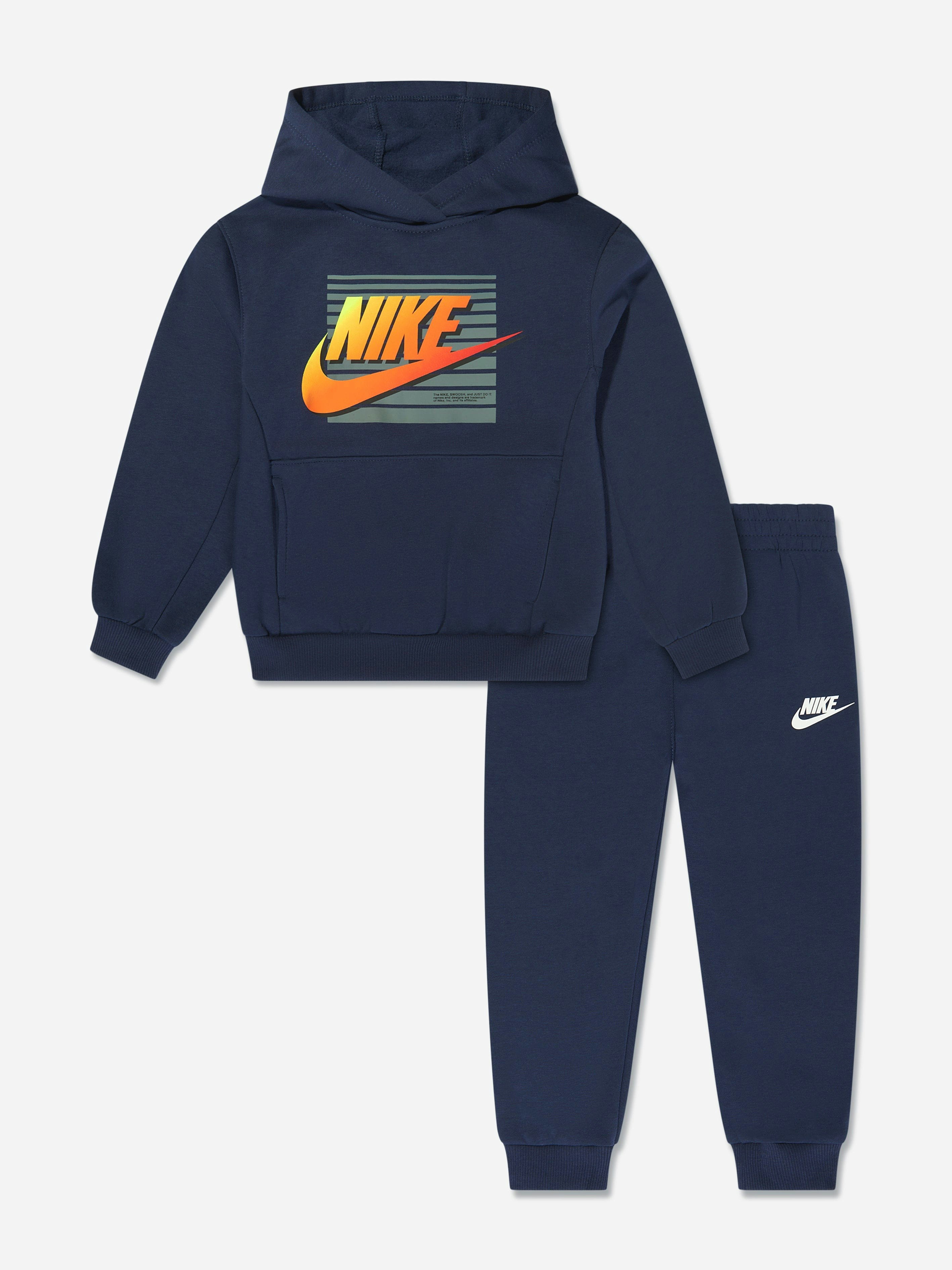 Nike Boys Blue Nsw Gradient Futura Tracksuit In Navy - 12 Mths