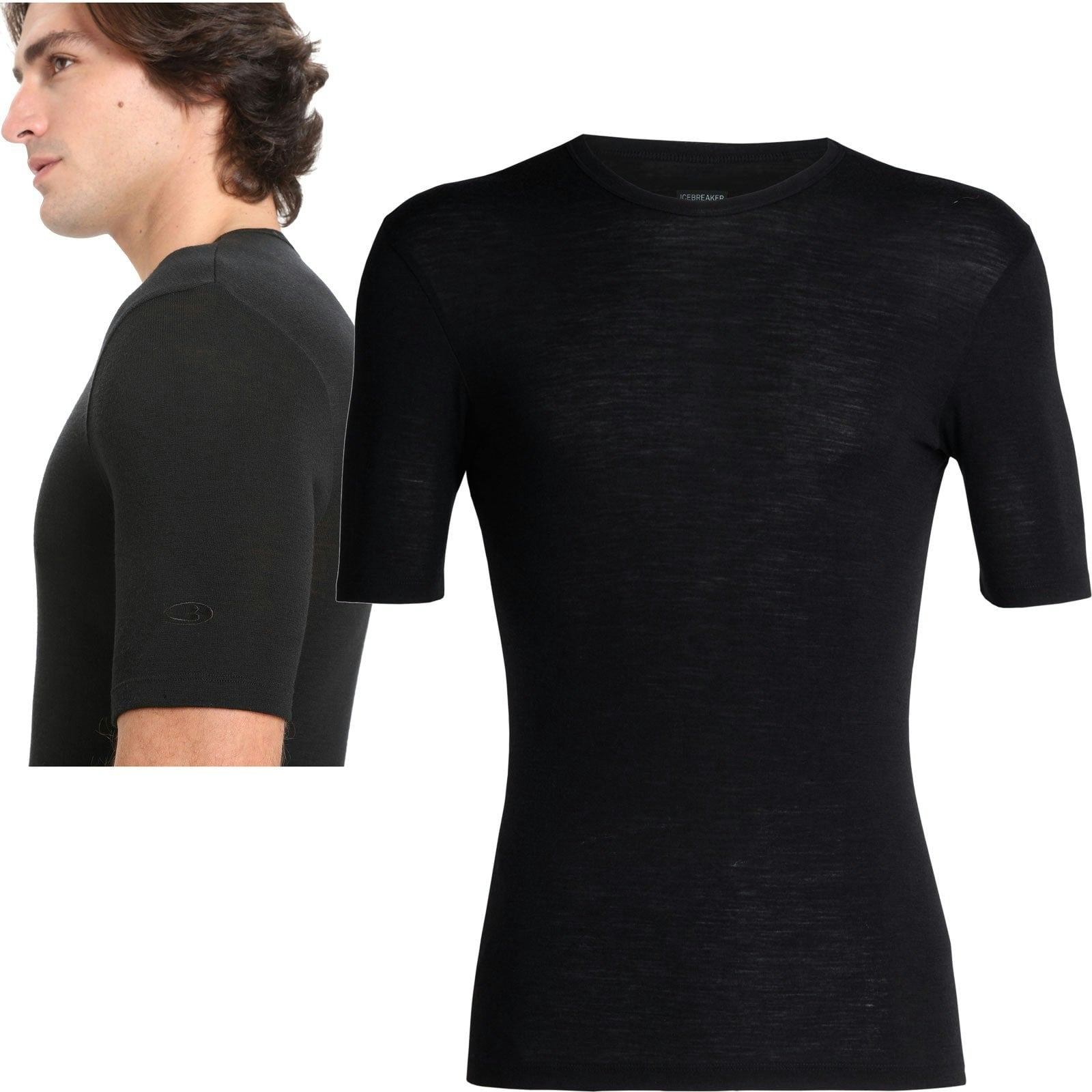 Icebreaker Men's Black Everyday 175 Merino Wool Short Sleeve Tee {Ic-104482} - XX-Large