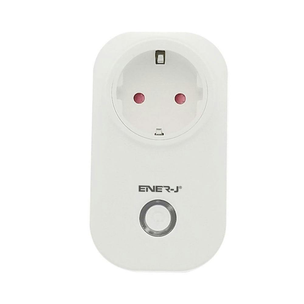 Ener-J 1600W Wifi Smart Eu Plug With Energy Monitor, Smart Socket, App & Voice Control, Alexa & Google Home Compatible