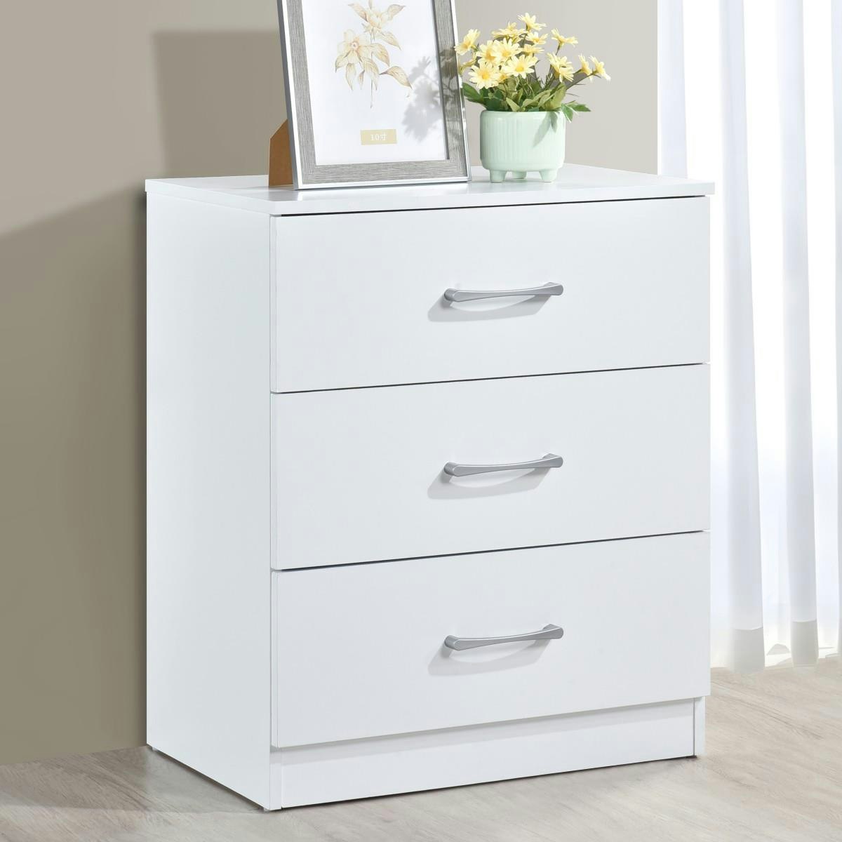 B&Q - Highbury White 3 Drawer Chest Of Drawers - Image 2