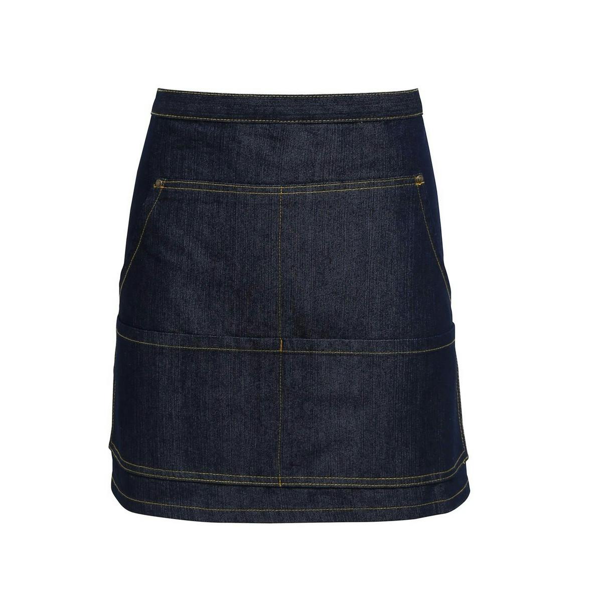 (One Size, Indigo Denim) Premier Unisex Adult Waist Apron - Image 2