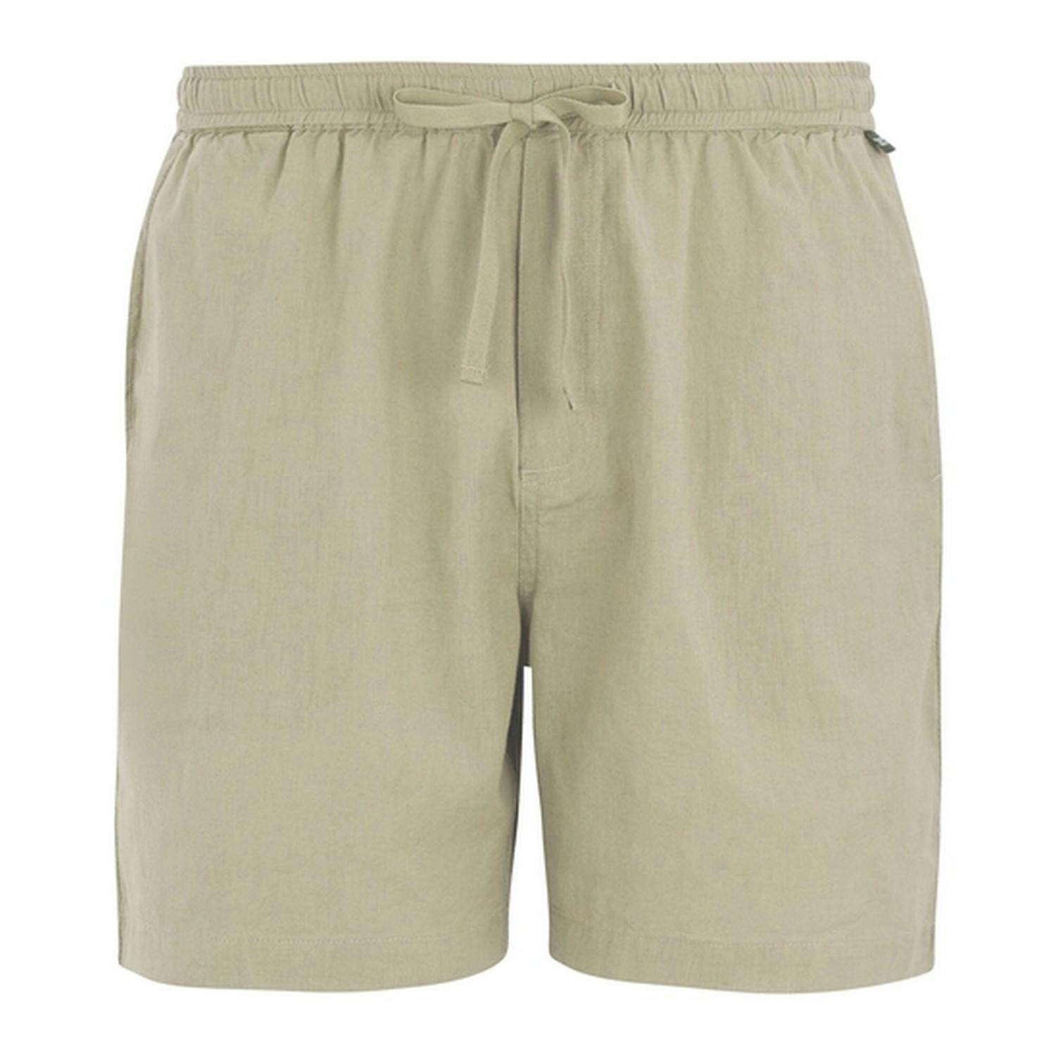 Regatta Men's White Hadlin Shorts - Pepper - L - Pepper - 90% Cotton/10% Linen