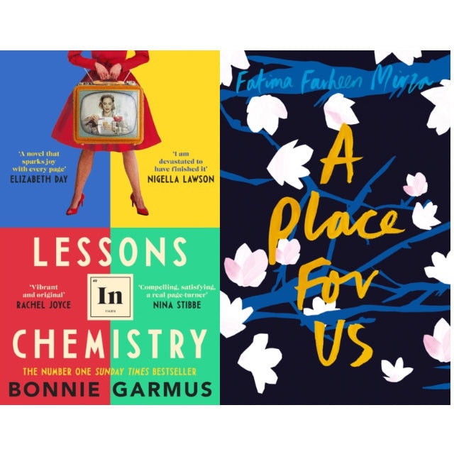 Hogarth/Doubleday Ltd Men's A Place For Us By Fatima Farheen Mirza & Lessons In Chemistry By Bonnie Garmus 2 Book Set