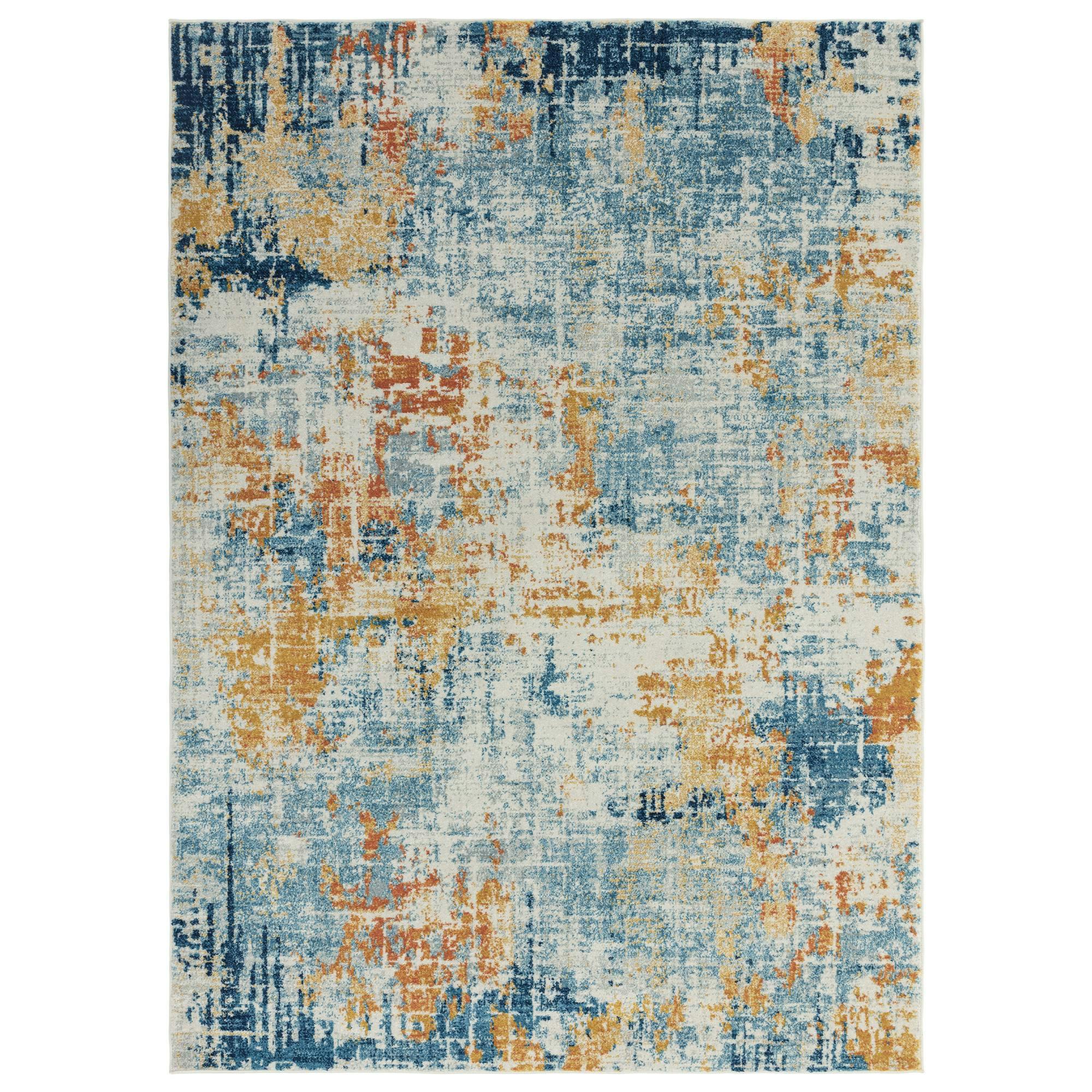 Rackhams White Nova Nv39 Illusion Ochre Rug - 160X230cm