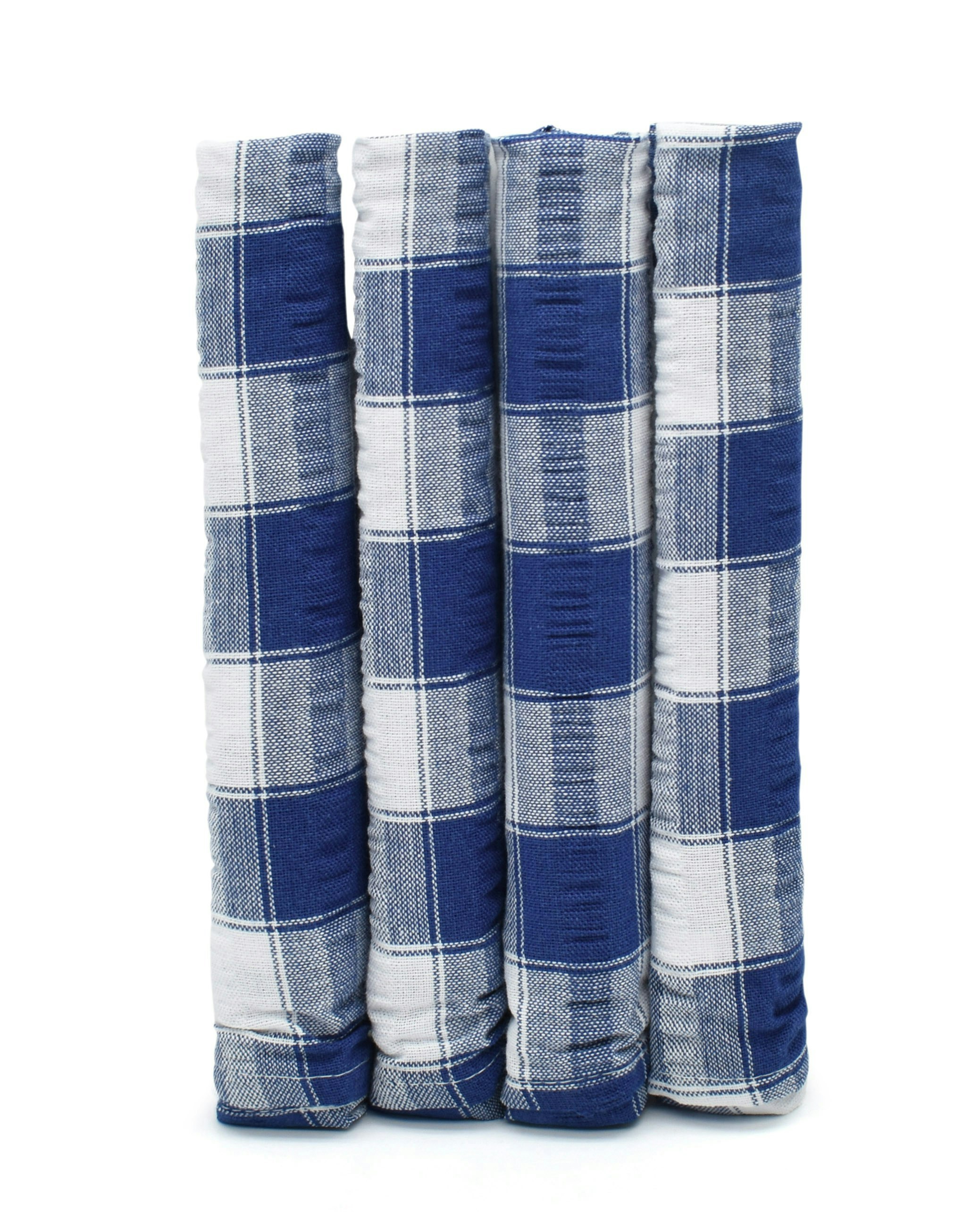 Rackhams Blue Seersucker Gingham Check Napkins Set Of 4
