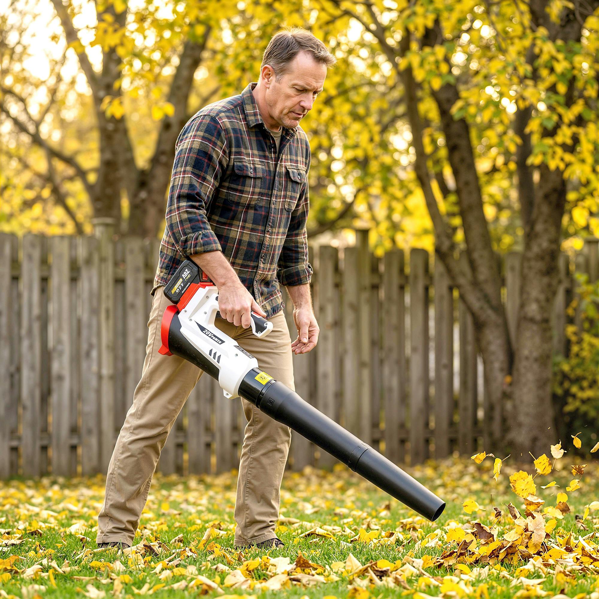 Outsunny White Leaf Blower Cordless With 4000Mah Battery & Charger - Cordless Leaf Blower - 97L X 11W X 21.5H Cm