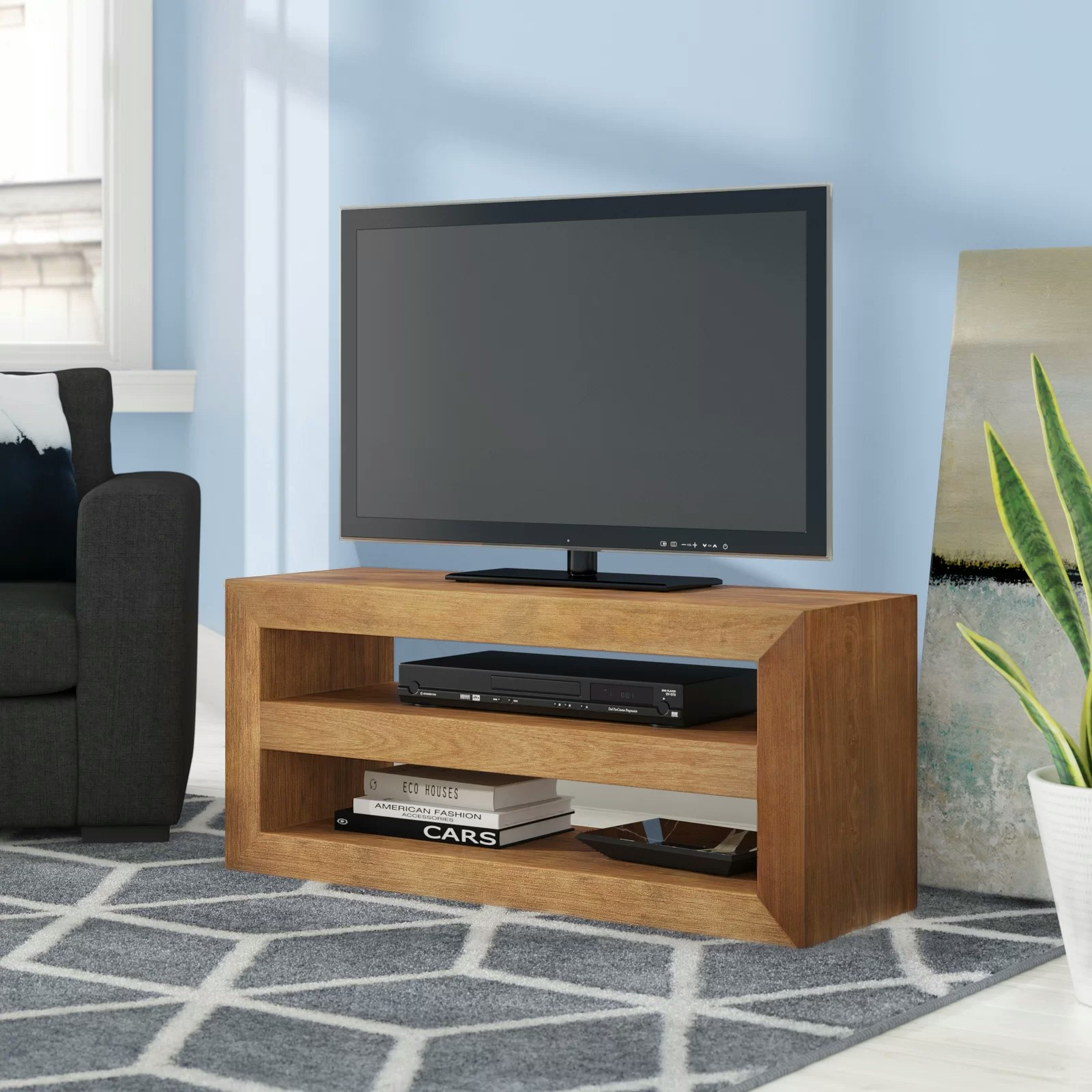 Ih Design Light Logan Mango Open Media Unit - 107 Cm - 48 Cm - Wood