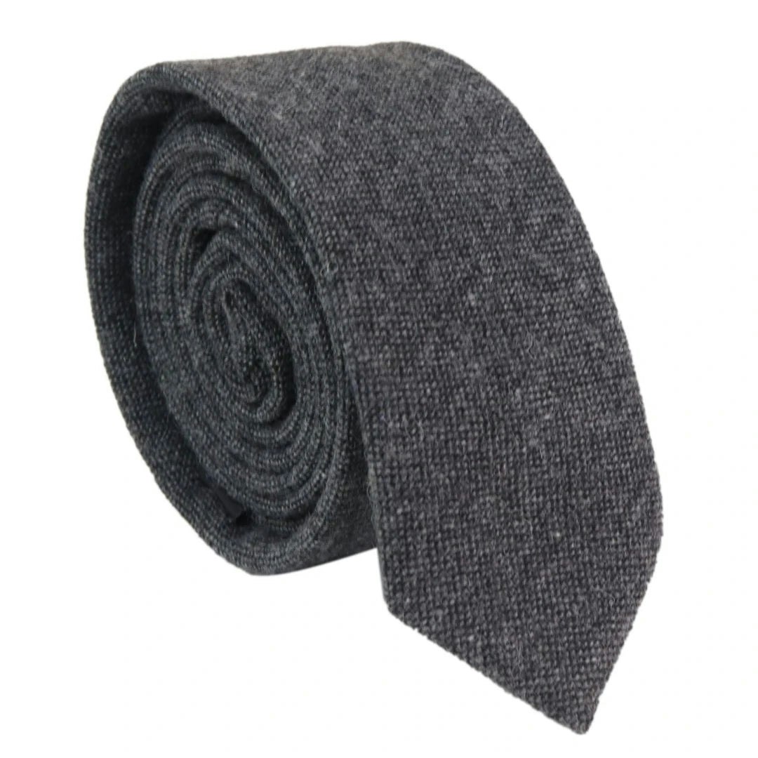 Truclothing Men's Grey Stz23 - Tie Hankie Tweed Classic Gatsby Peaky Blinders