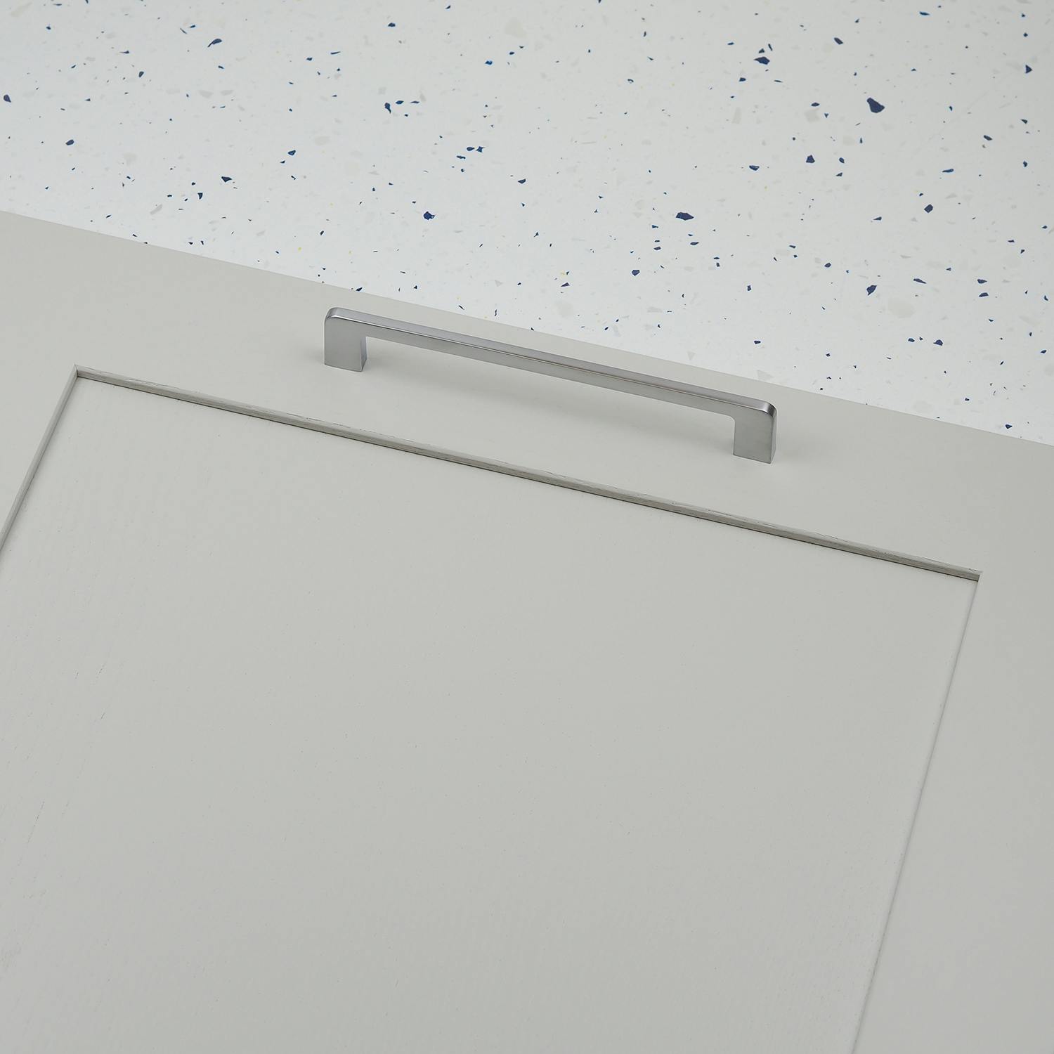 Rackhams Silver 160Mm Satin Chrome Squared D Handle