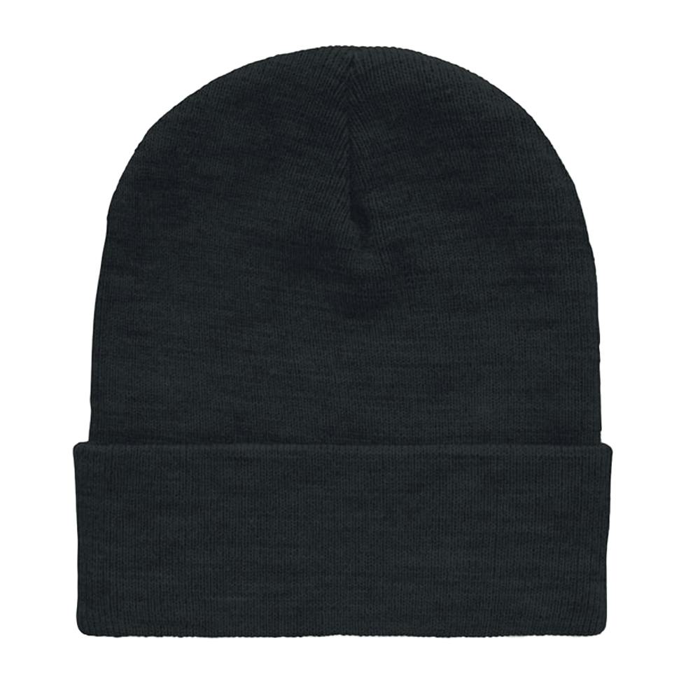 Midocean Unisex Black Adult Polo Rpet Cuffed Beanie - One Size