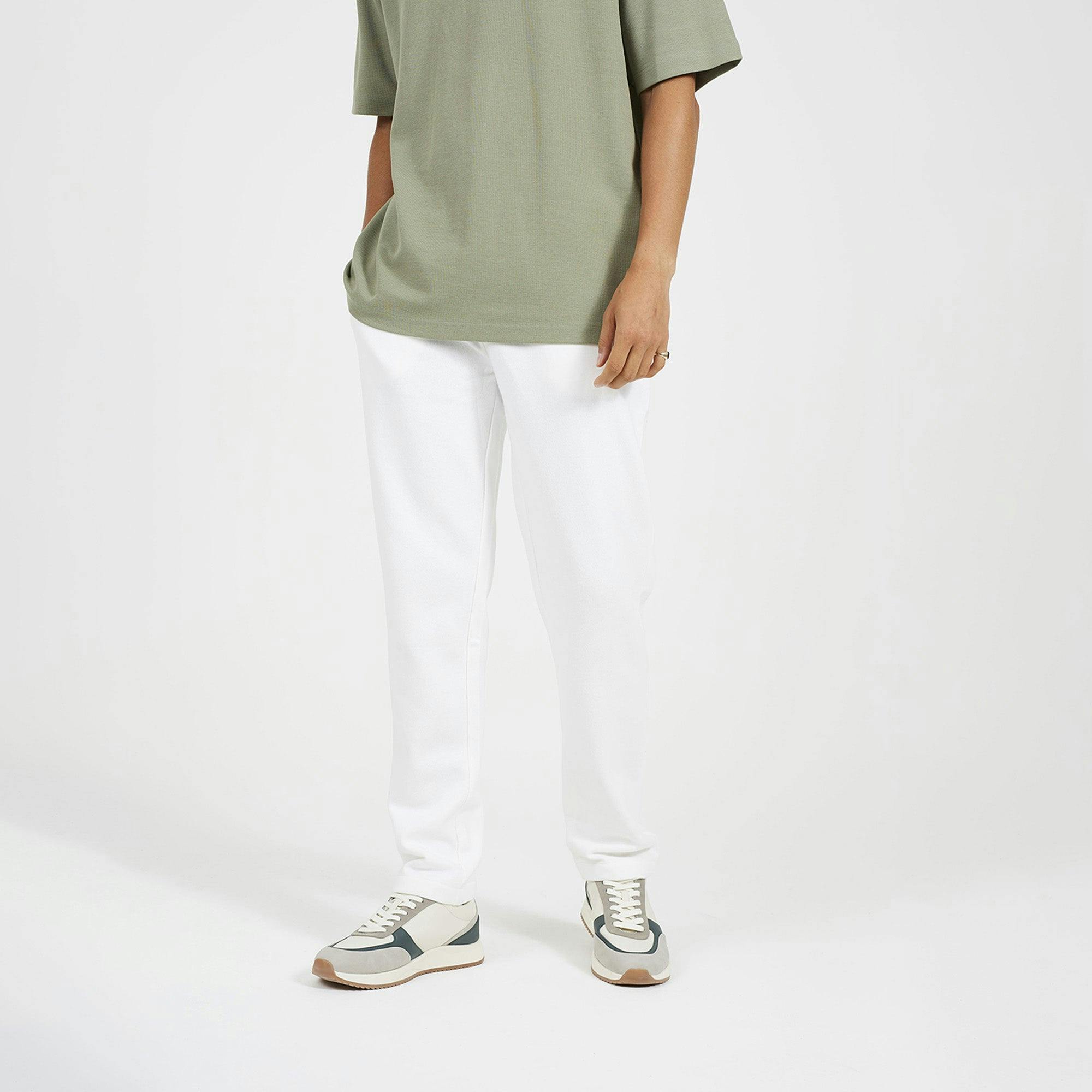 Brave Soul Cream Straight Leg Open Hem Joggers - Xxl