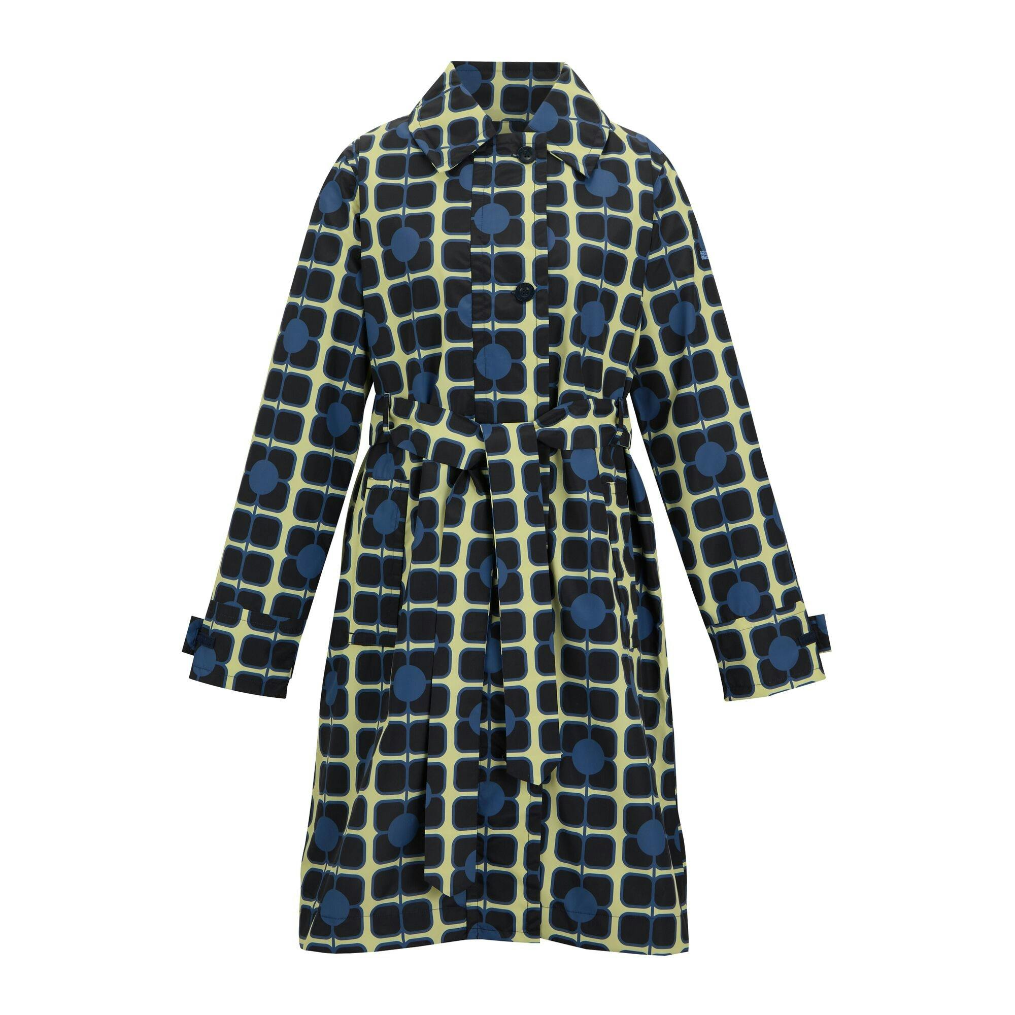 Regatta Women's Orla Kiely Waterproof Trench Coat - Navy - 10 Uk - Navy - 100% Mixed
