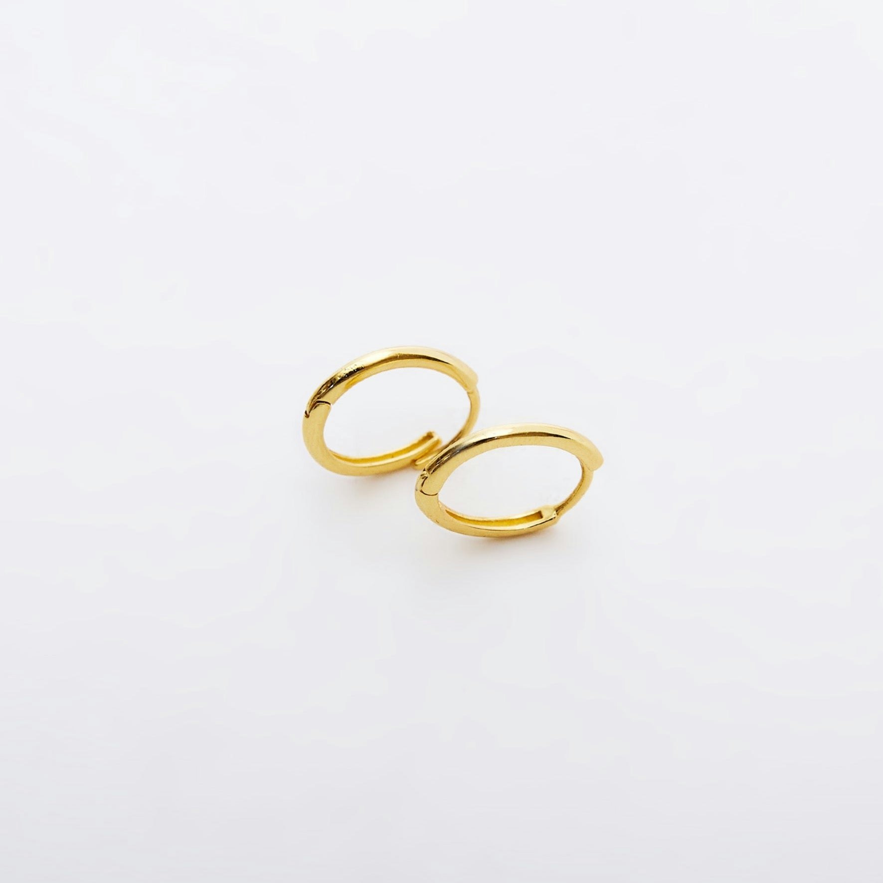 Spero London Silver/Gold Sterling Oval Hoop Earrings
