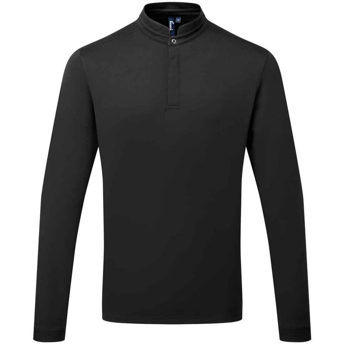 Premier Men's Black Essential Coolchecker Long-Sleeved Chef Shirt In | Size: Small - Image 2
