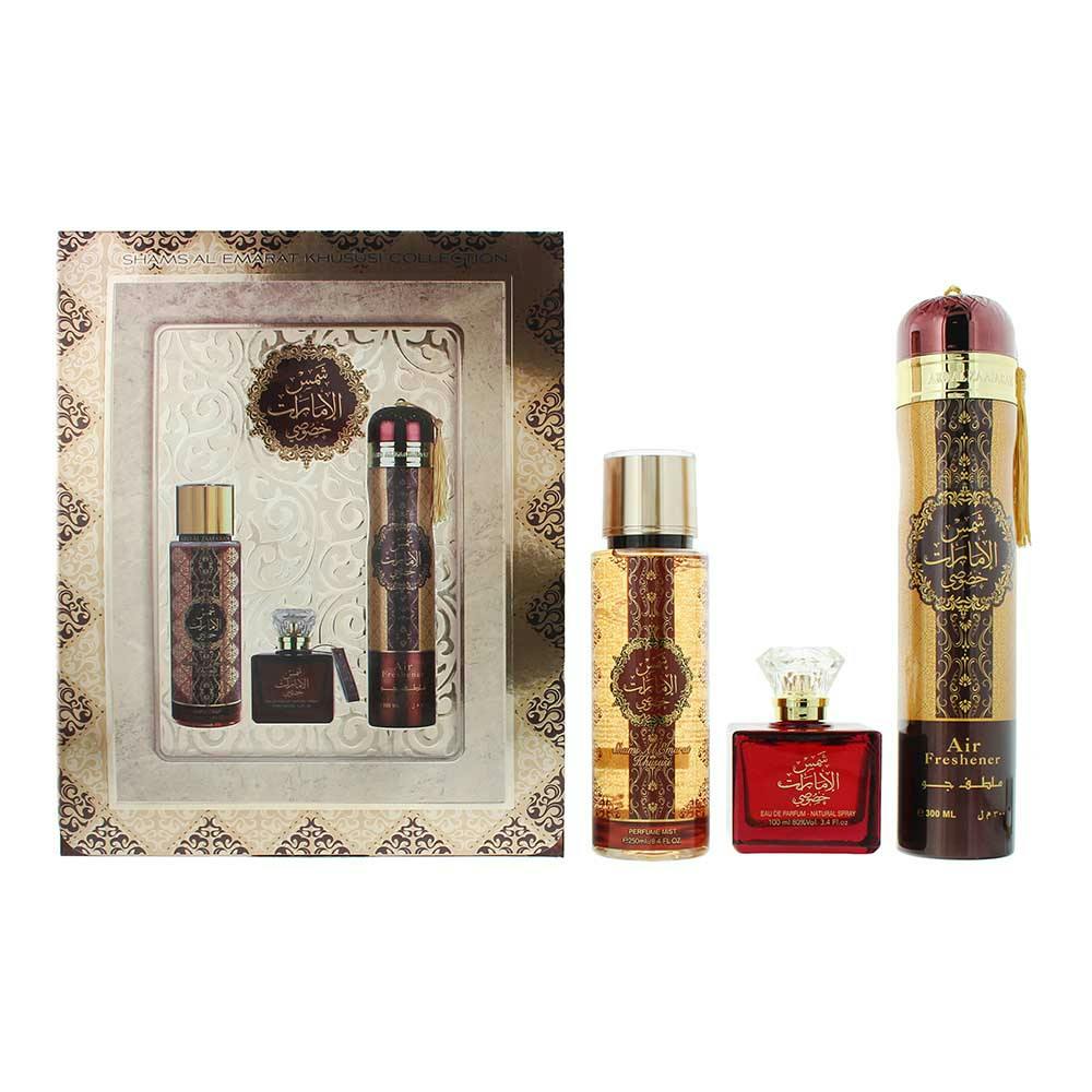 Ard Al Zaafaran Sham Al Emarat Khususi 3 Piece Gift Set: Eau de Parfum 100ml - P | TJ Hughes - Image 9