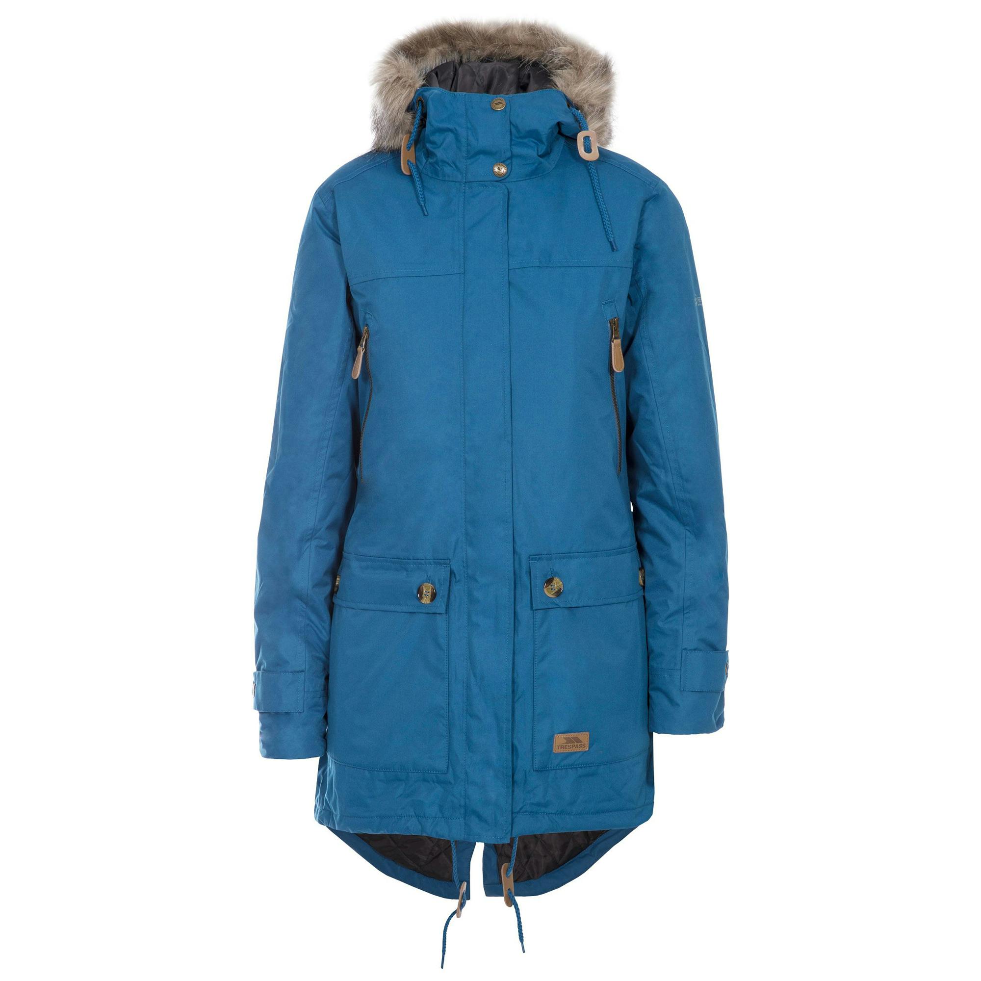 Trespass Women's Indigo Clea Waterproof Parka - Xxs - 100% Polyester