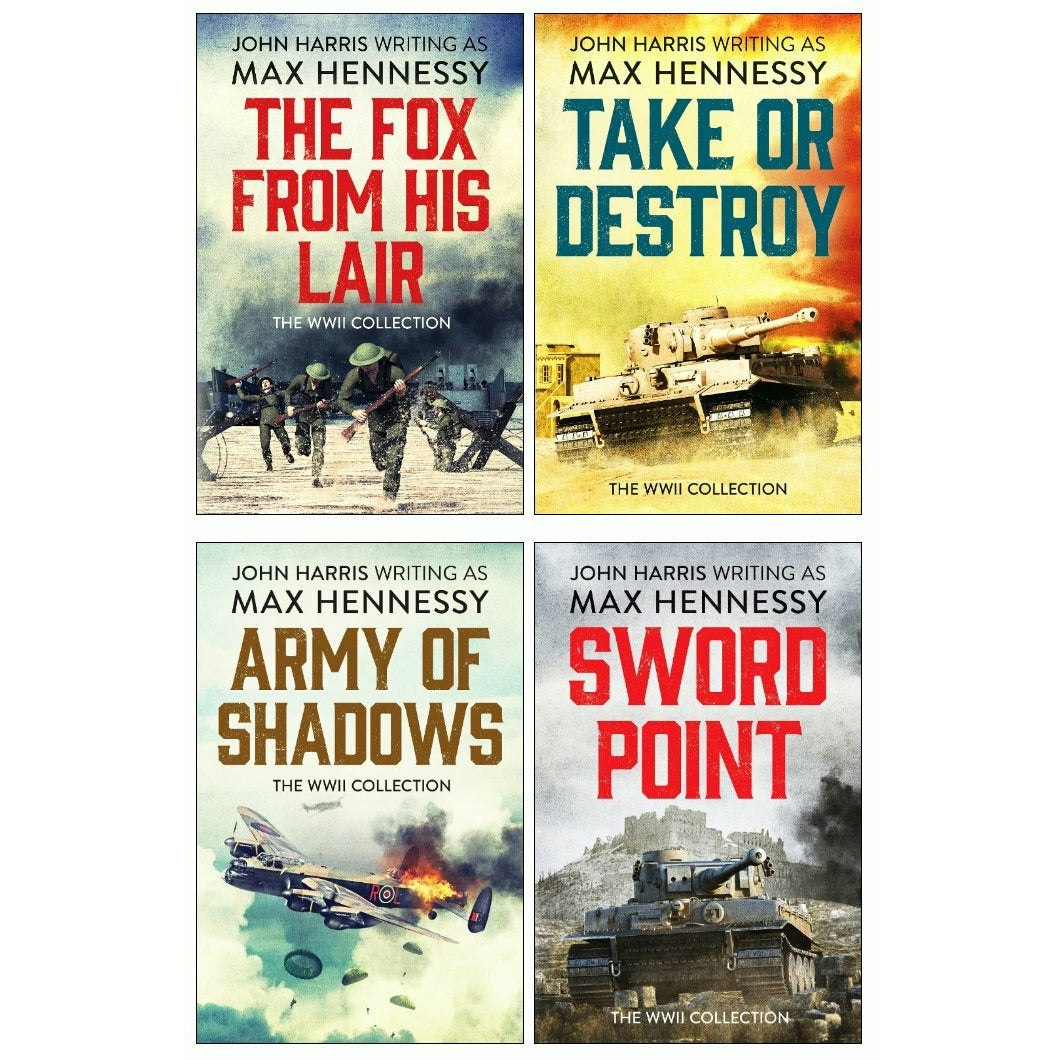 Canelo Max Hennessy 4 Book Set Army Of Shadows, Take Or Destroy, Sword Point, The Fox From His Lair