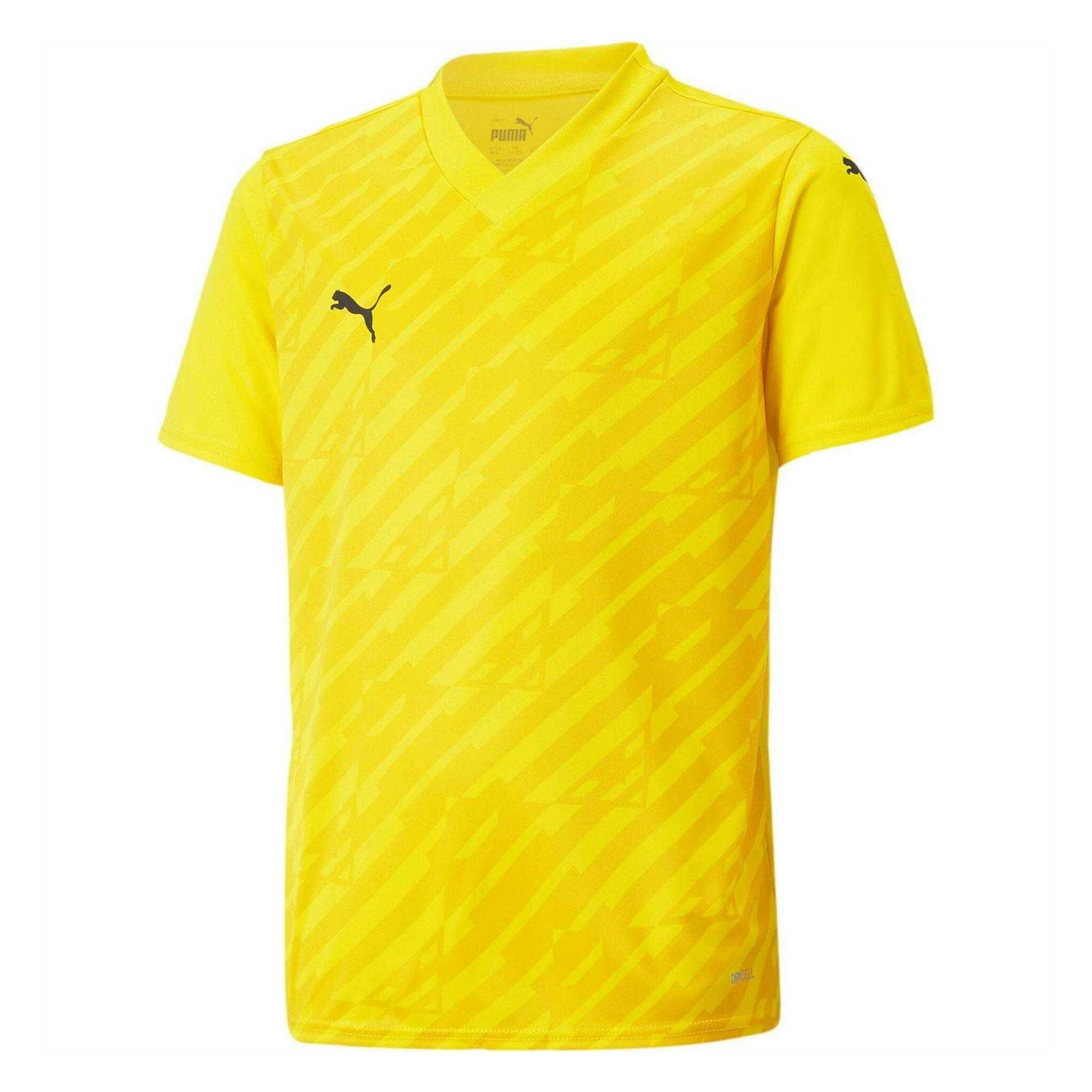 Puma Yellow Kids Teamultimate T-Shirt - Cyber - 9-10 Years - Cyber - 100% Recycled Polyester
