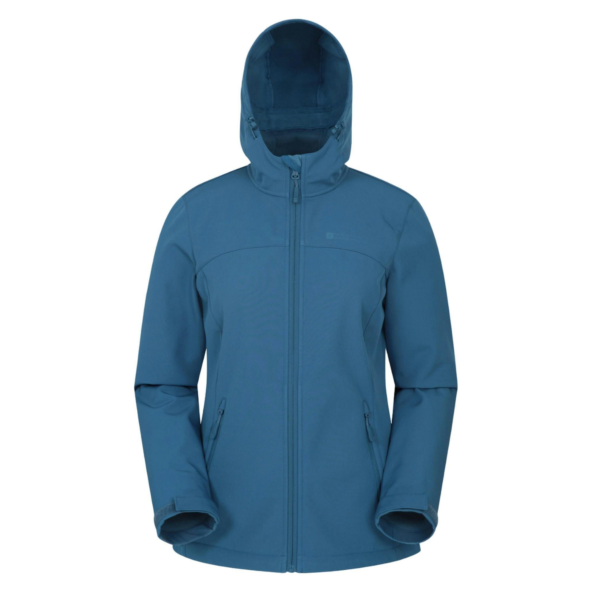 Mountain Warehouse Women's Blue Exodus Water Resistant Soft Shell Jacket - 6 Uk - 95% Polyester/5% Elastane