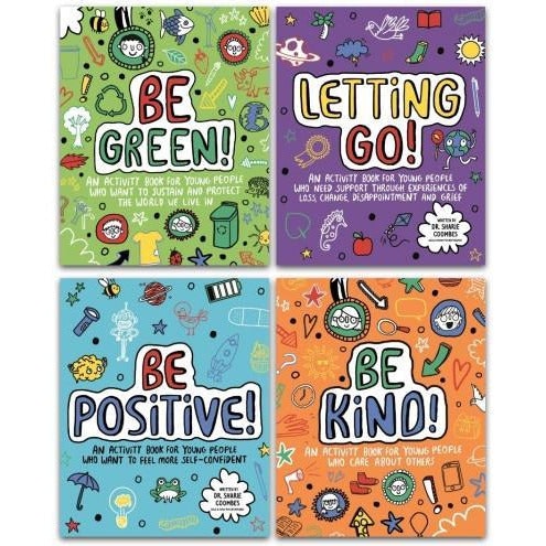 Studio Press Green Mindful Kids 4 Book Set Series 2 - Be Kind Be Be Positive Letting Go