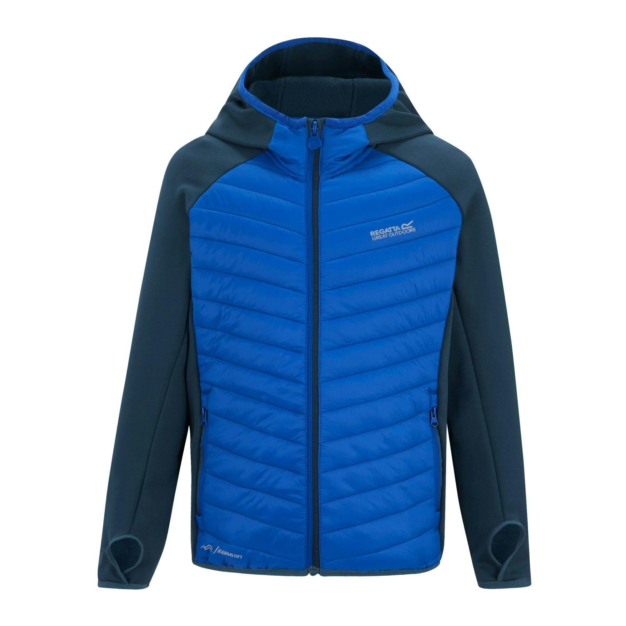 Regatta Blue Kids Andreson Hybrid Padded Jacket - Night Sky/Olympian - 13 Years - Night Sky/Olympian - 100% Mixed