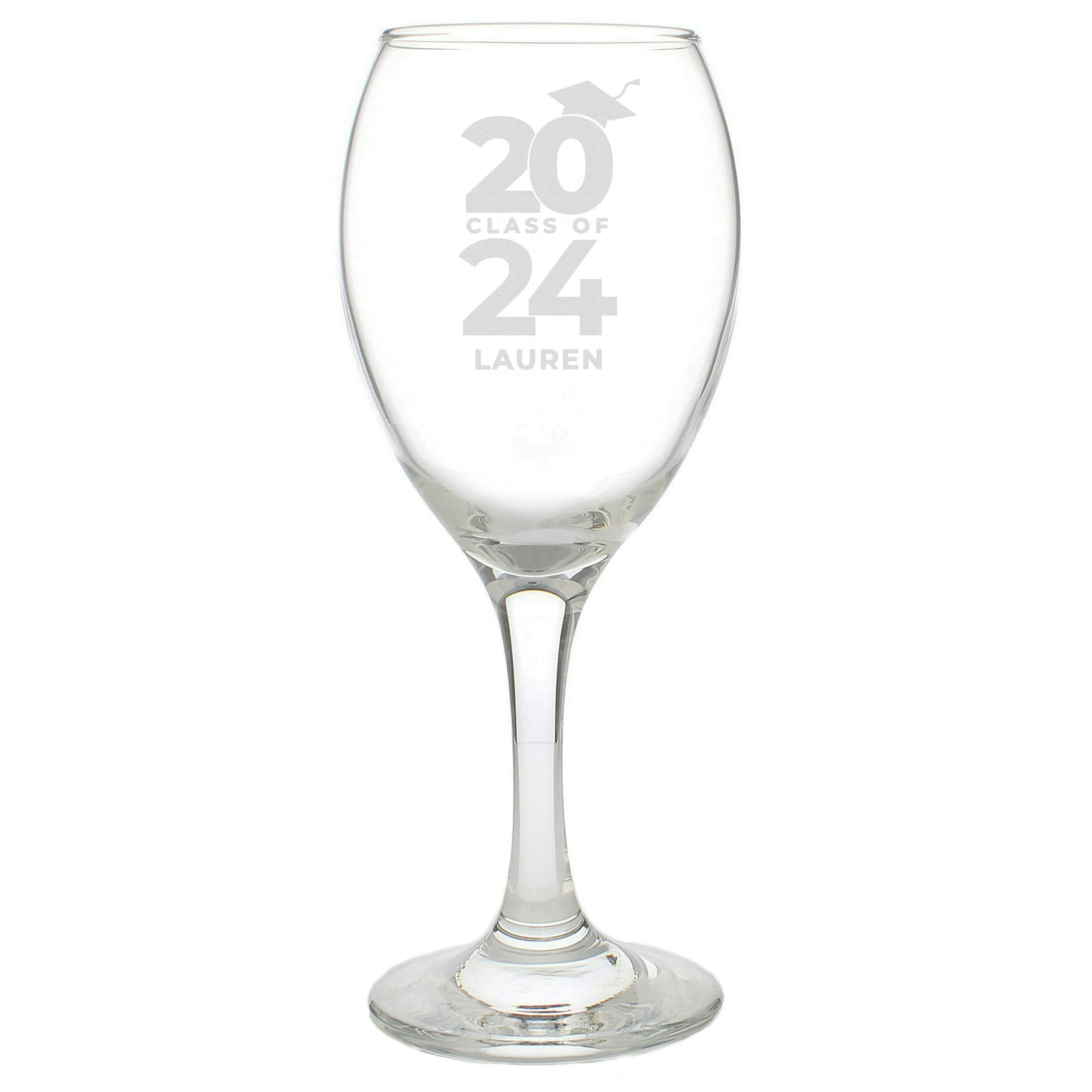 Rackhams Personalised Class Of Graduation Wine Glass