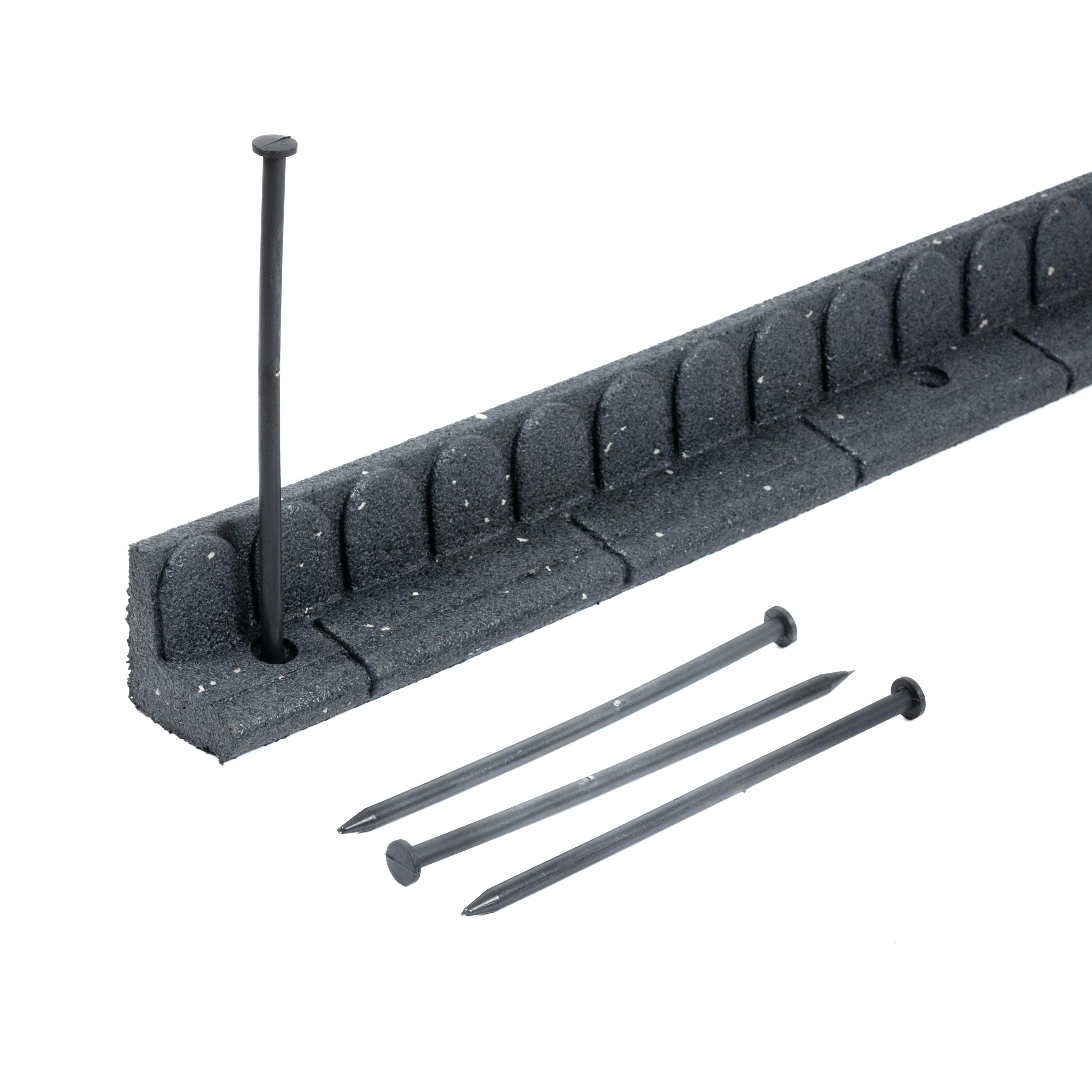 Nicoman Grey Mower Edge Garden Border 1.2M - Lawnmower Friendly - Pack Of 2