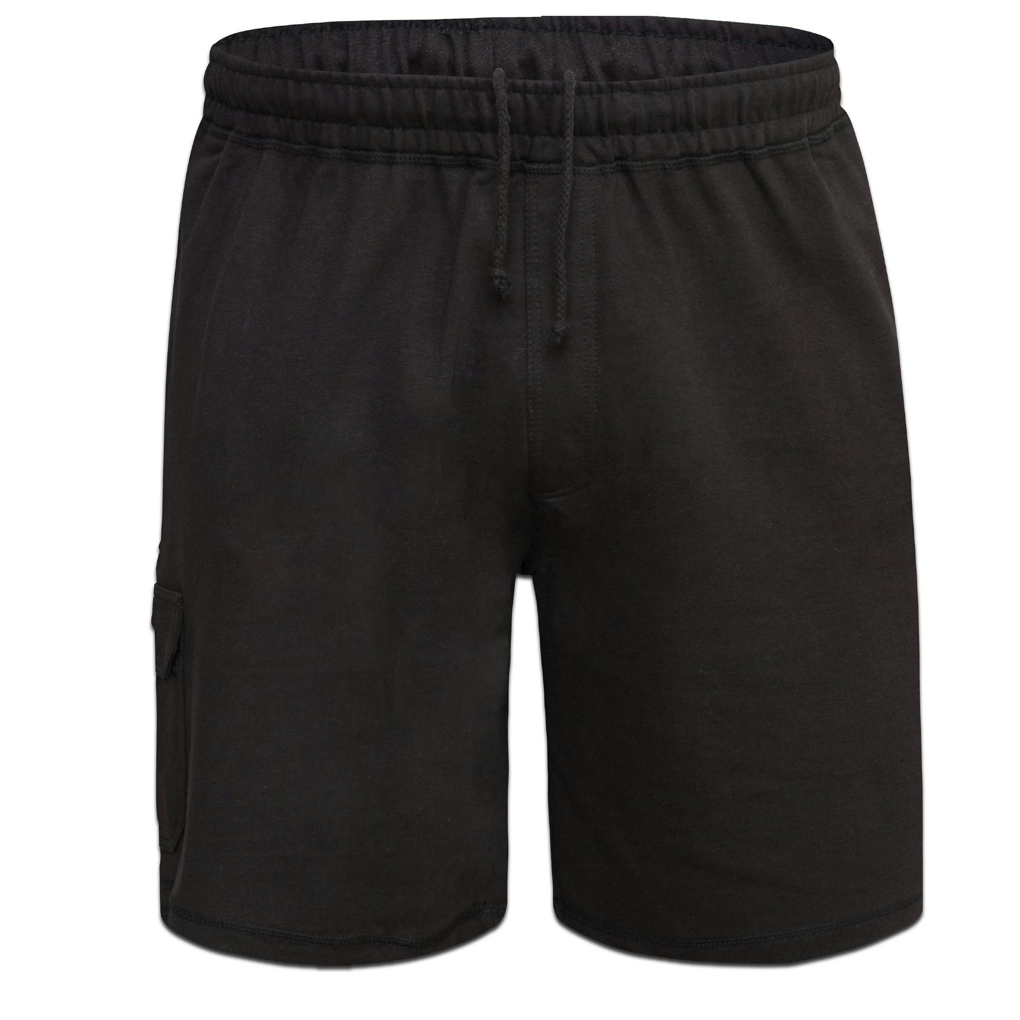 Duke Men's Black D555 John Cotton Lightweight Kingsize Cargo Shorts - 7XL - 100% Cotton