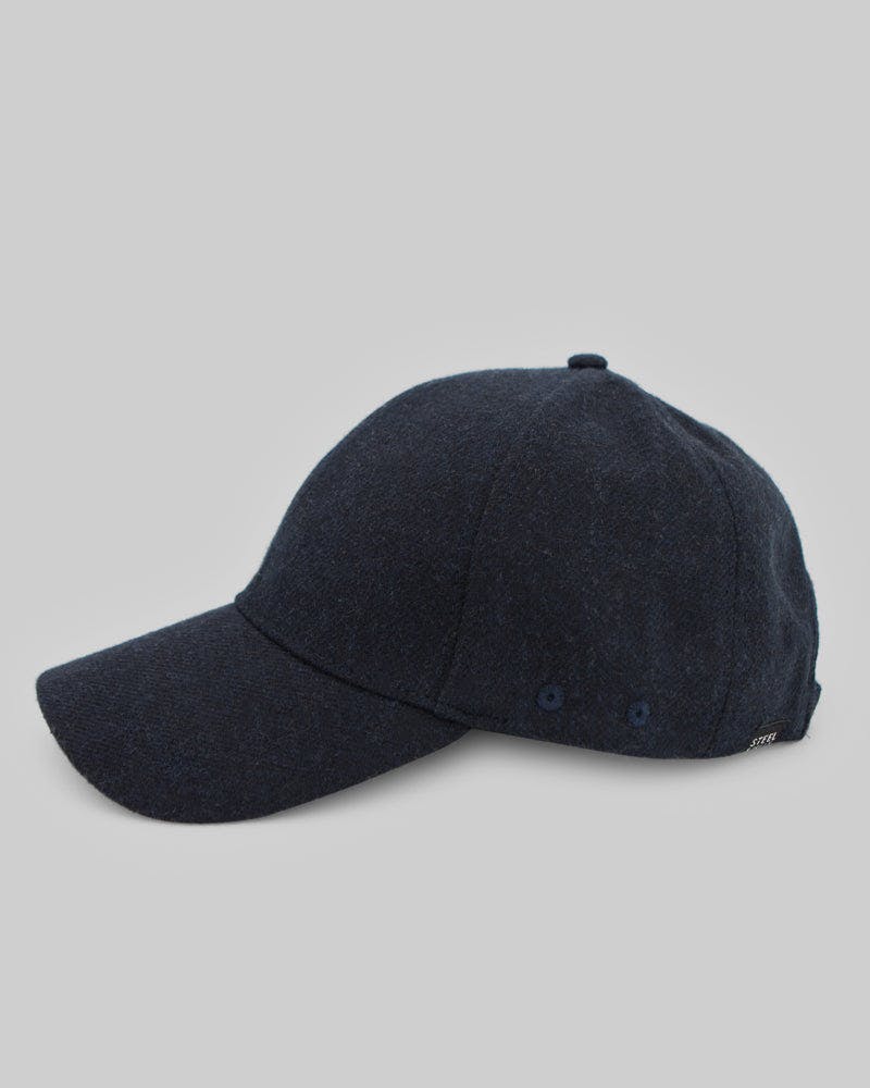 Steel & Jelly Wool Baseball Cap - Navy - One Size