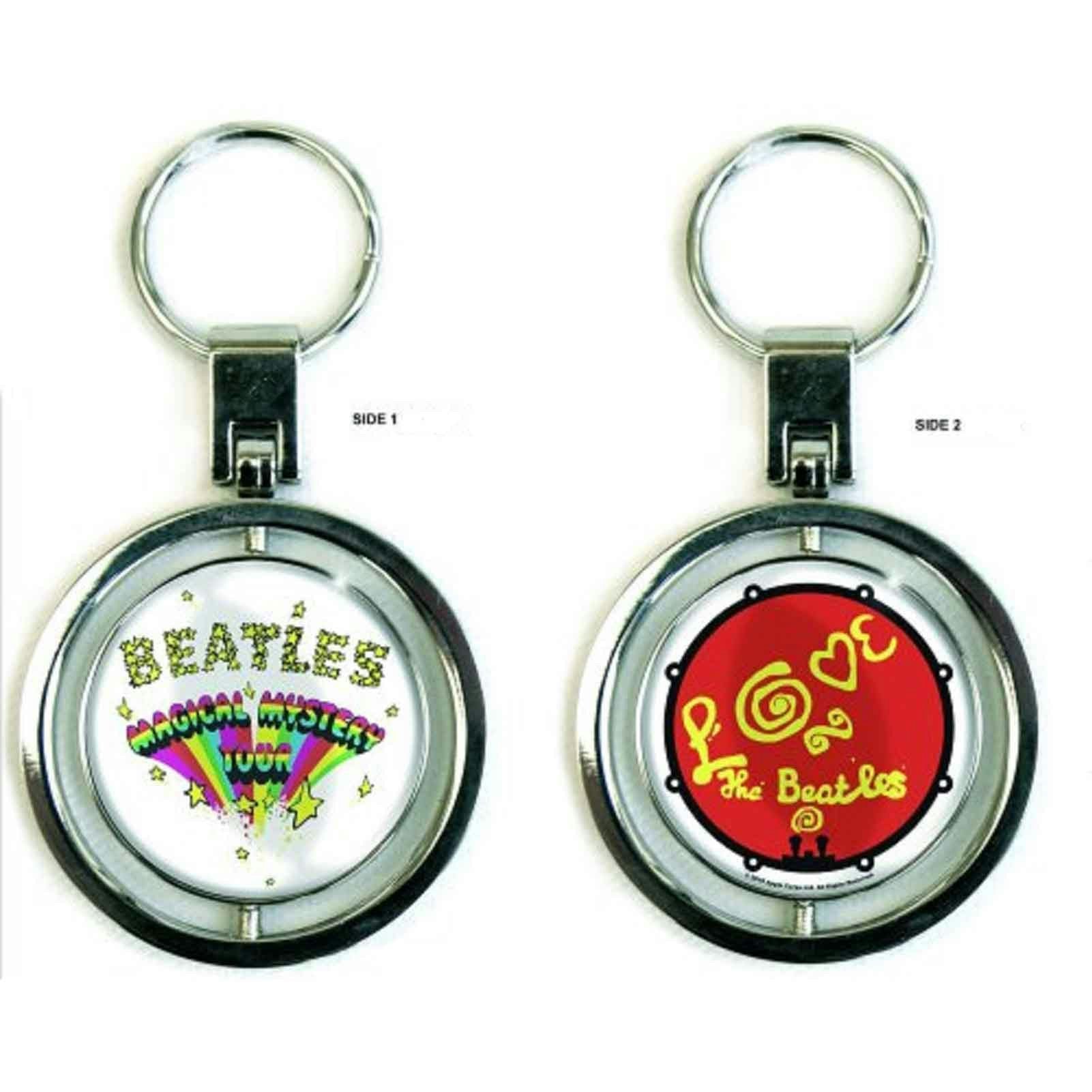 Paradiso Clothing Silver The Beatles Keyring Magical Mystery Tour Spinner Keychain