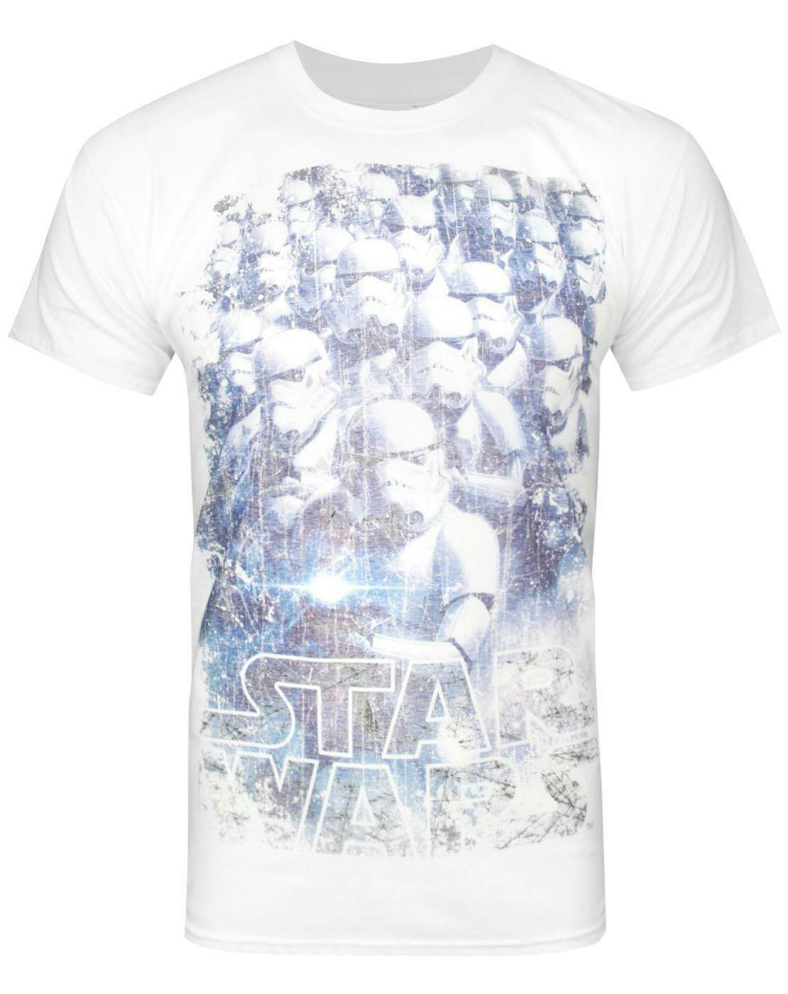 Vanilla Underground Men's White Star Wars Stormtroopers Short Sleeved T-Shirt - Small