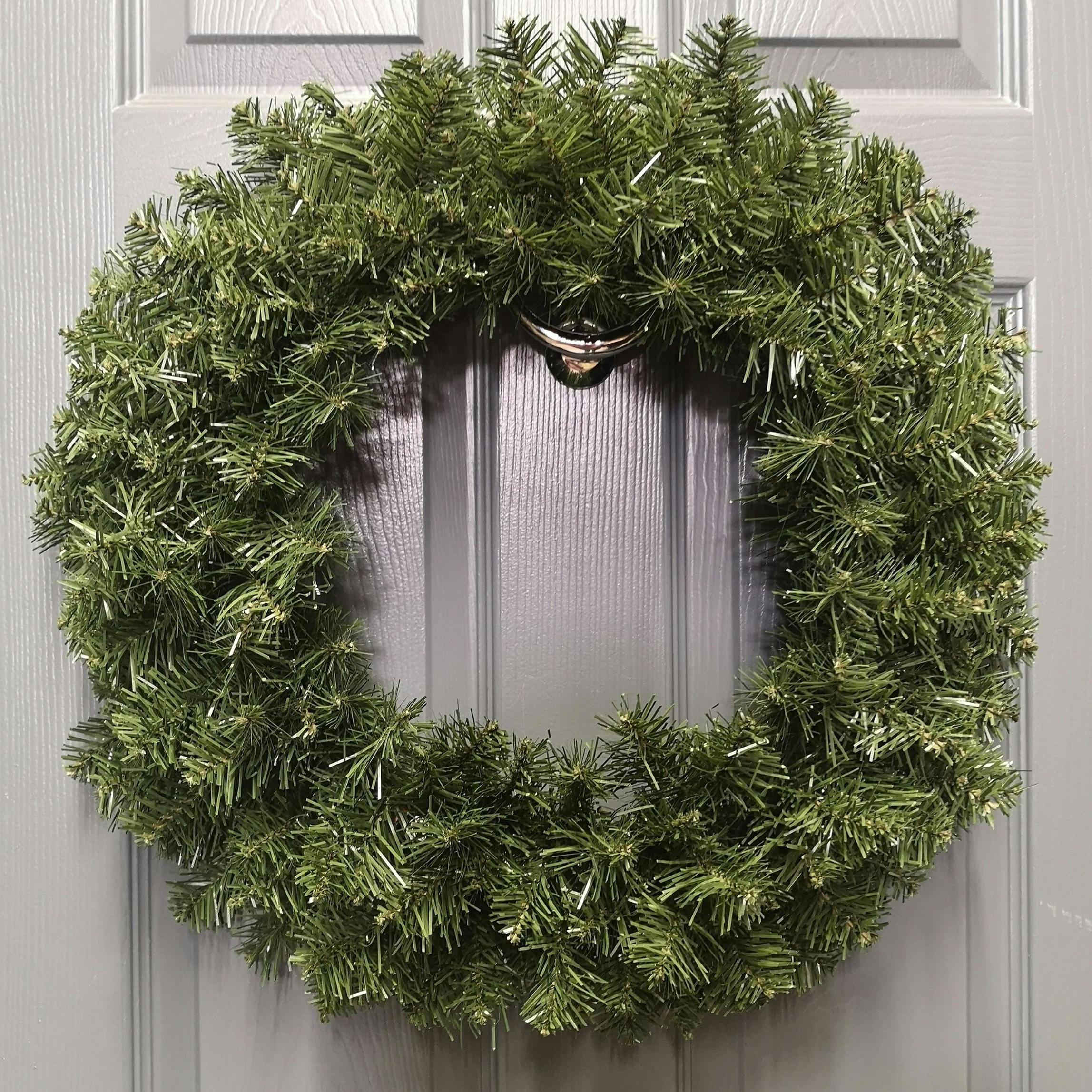 Samuel Alexander Imperial Pine Green Christmas Door Wreath 60 Cm - Image 3