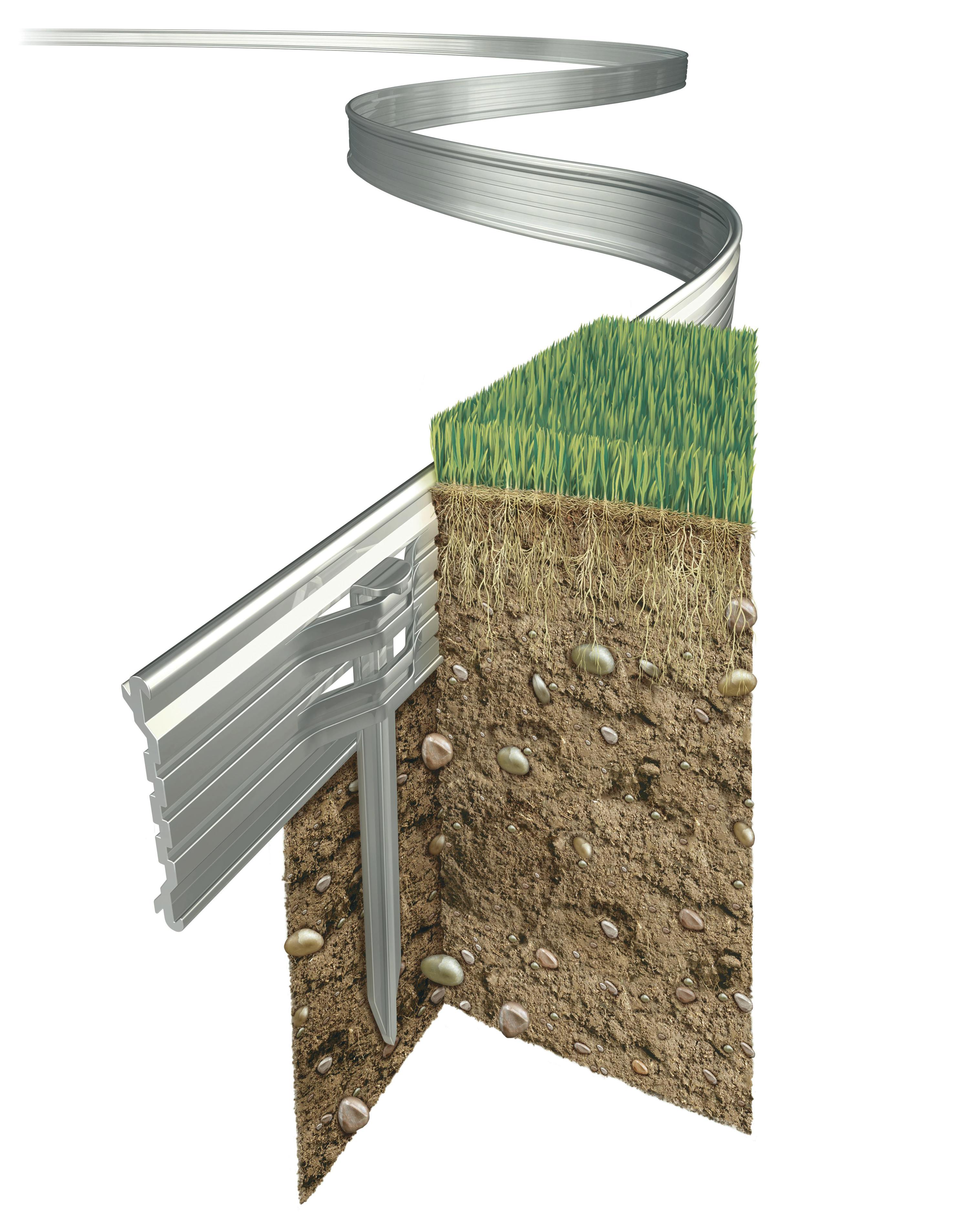 Swift Edge Brown Garden Edging - Lawns, Borders, Pathways, Plots, Flowerbeds, Landscaping - Aluminium 100Mm Tall - 18M Pack