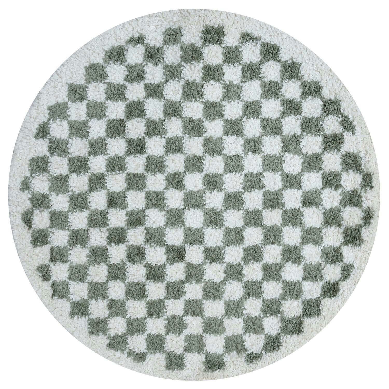 The Rugs Green Moodi Shaggy Lunel Rug - Ø 120 Cm