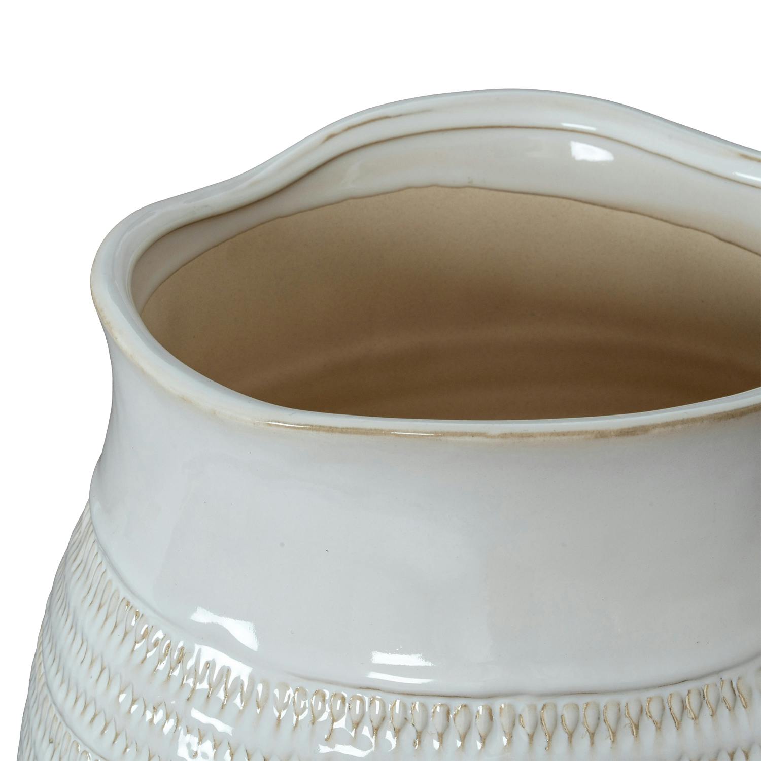 Hill Interiors White Tava Hewn Bud Vase - One Size - 100% Mixed