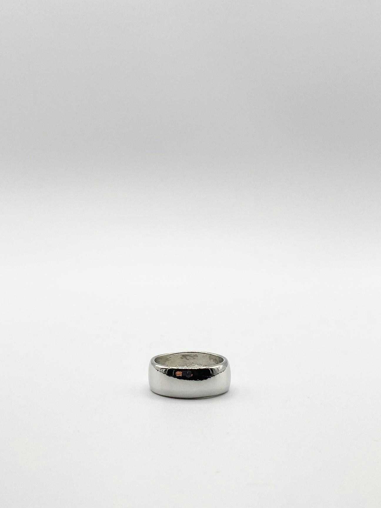 Svnx Silver Chunky Plain Colour Ring - S-M