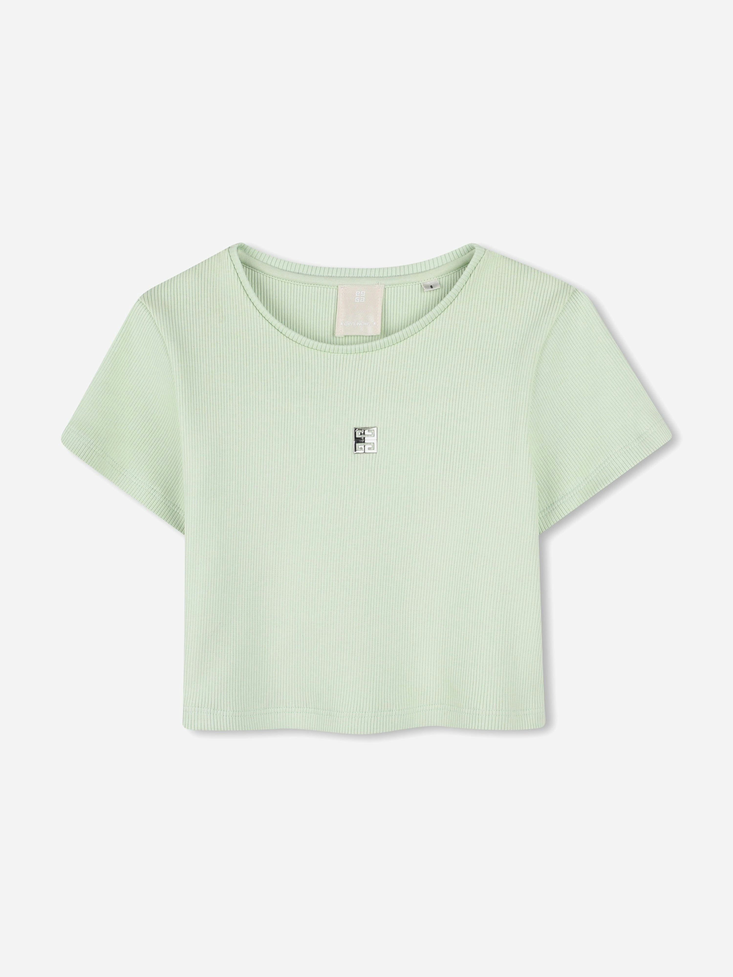 Givenchy Girls Green Logo T-Shirt In - 6 Yrs