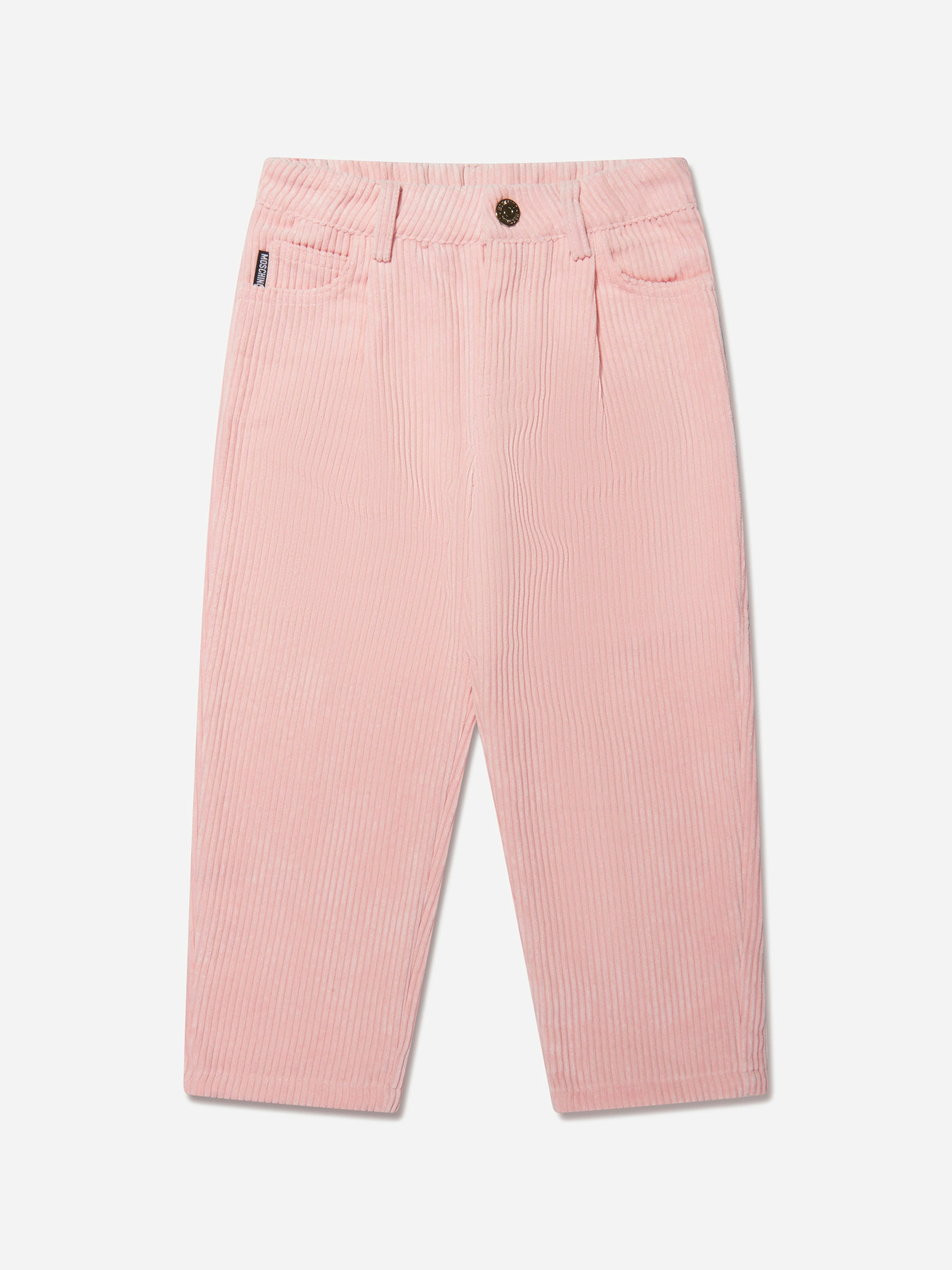 Moschino Kids Girls Pink Moschino Logo Pocket Trousers In - 10 Yrs
