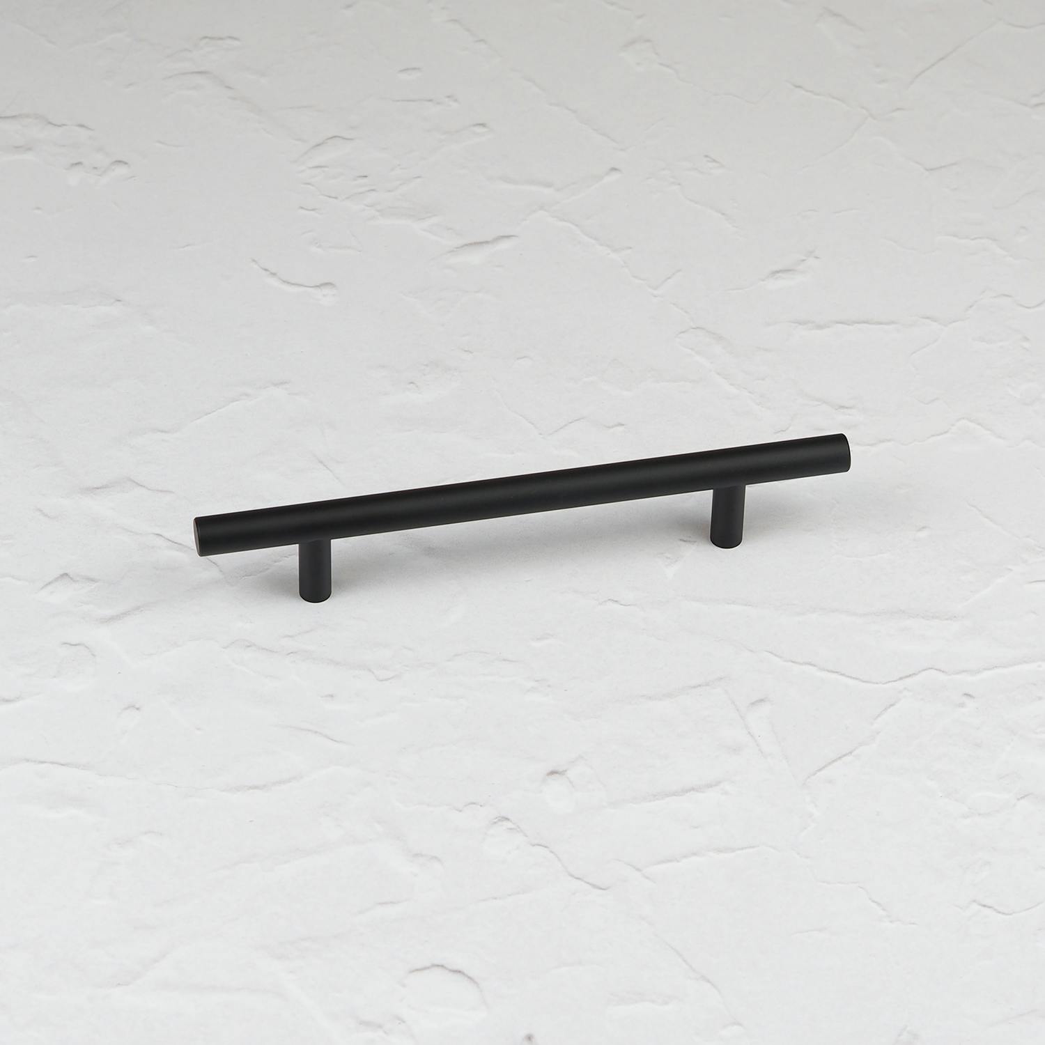 (128Mm Handle) Matt Black T Bar Cabinet Pull Handles & Knob - Image 6