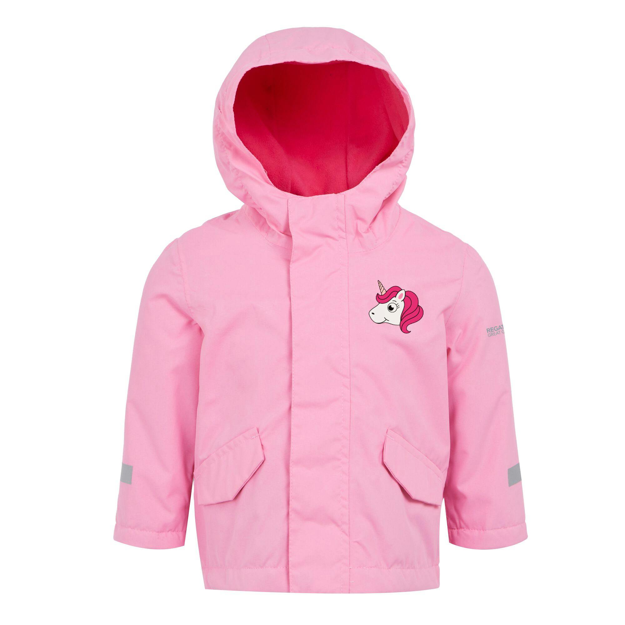 Regatta Pink Childrens/Kids Luna The Unicorn Waterproof Jacket - Sweet - 24-36 Months - Sweet - 100% Polyester