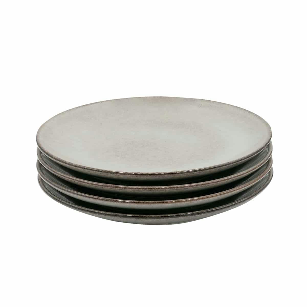 Rackhams Grey Set Of 4 Nordic Stoneware Side Plates |