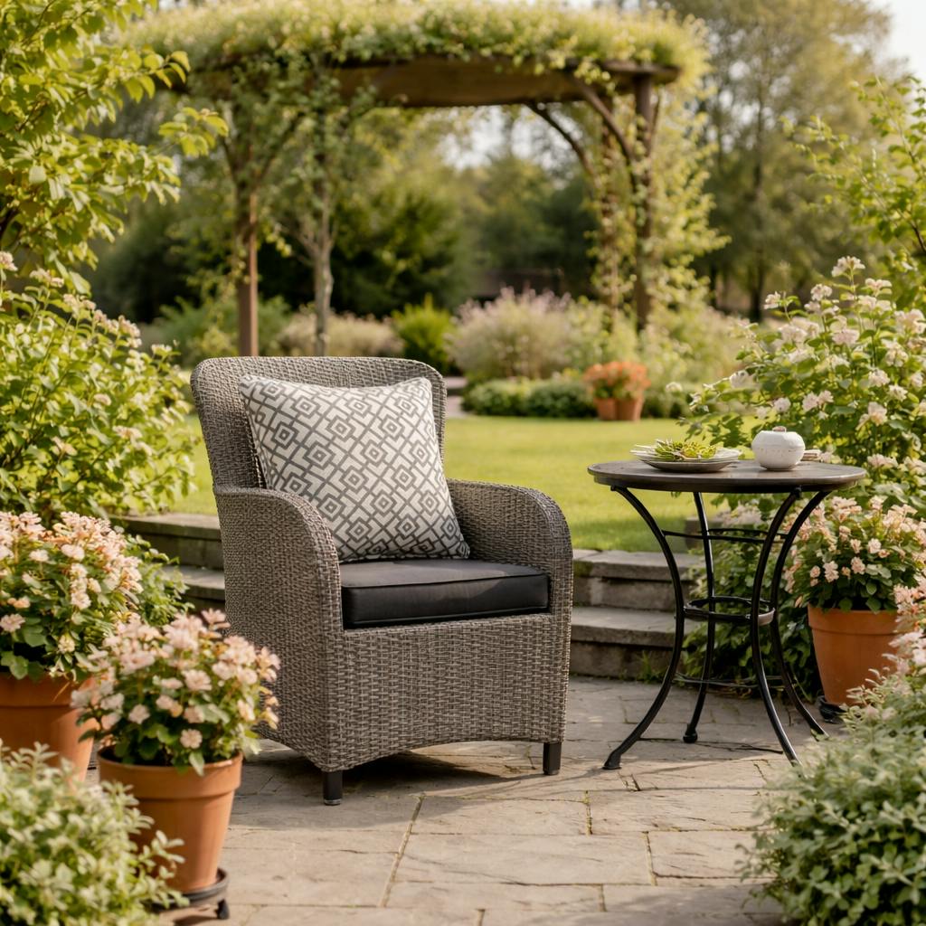 Glendale Grey Scatter Cushions Waterproof (18"X18") - Garden Outdoor Sofa Cushions Pillows Uk Made - Diamond