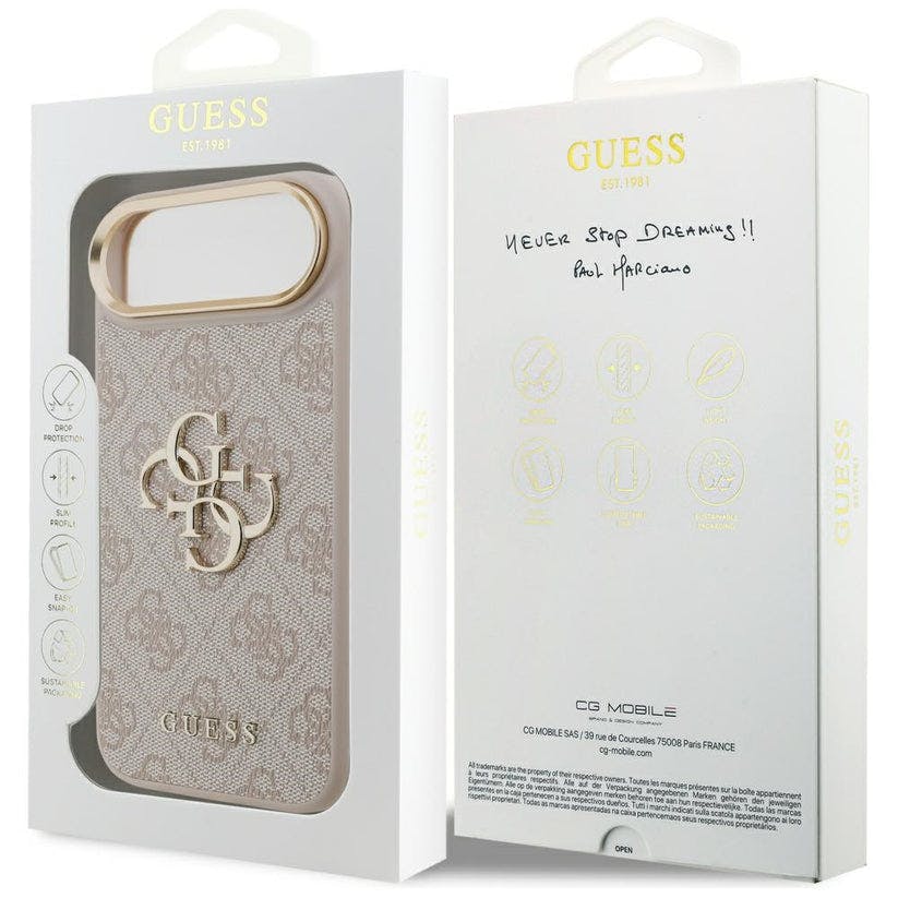 Guess Gold Big 4G Classic Logo Case For Iphone 17 Air 6.5" Rose - Guhcp17m4gmgcpi