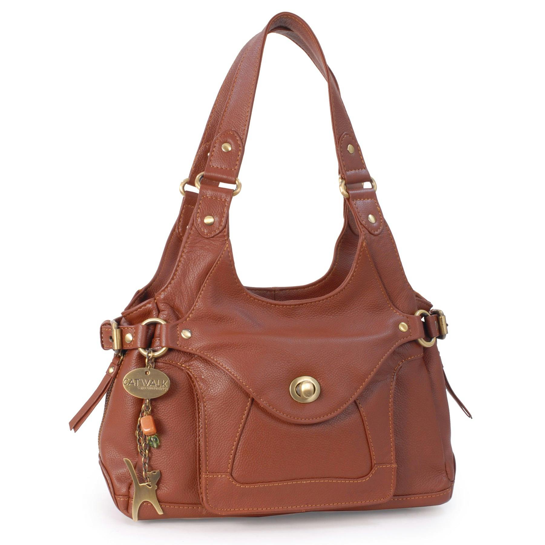 Catwalk Collection Handbags Roxanna - Shoulder Bag - Tan