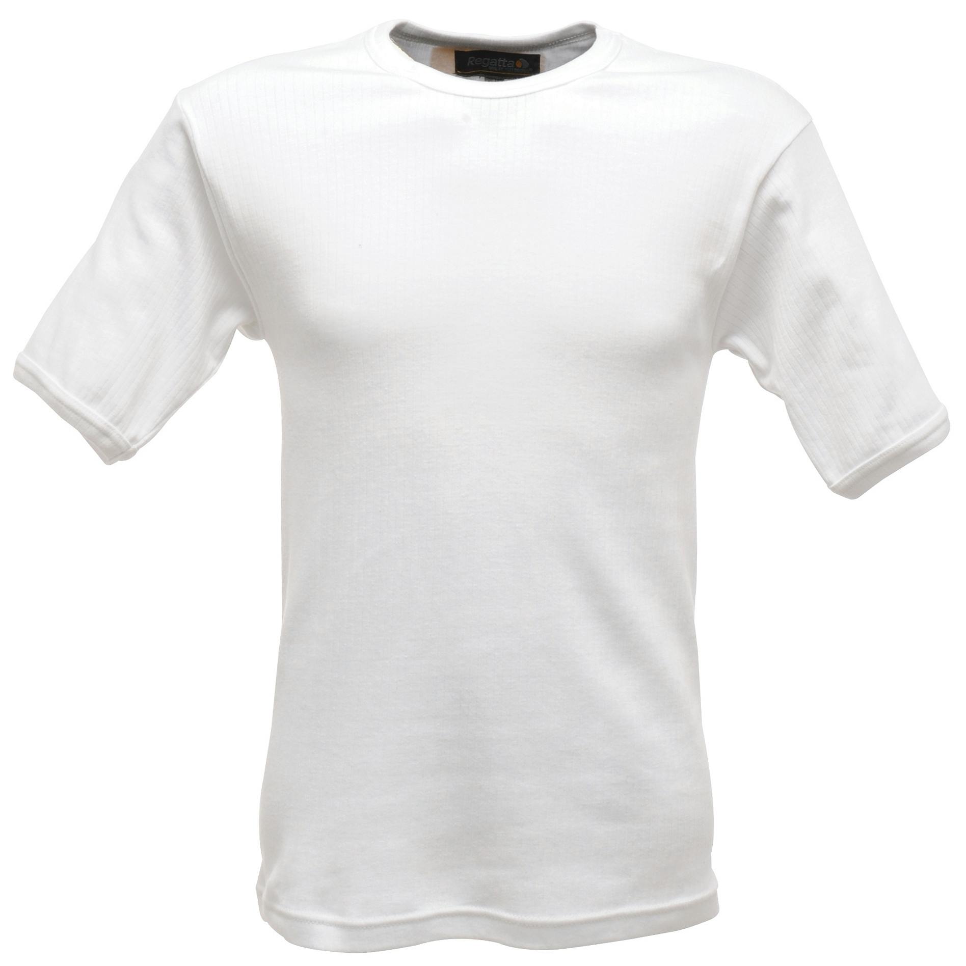 Regatta Men's White Professional Thermal Short-Sleeved Base Layer Top - S - 50% Polyester/50% Cotton