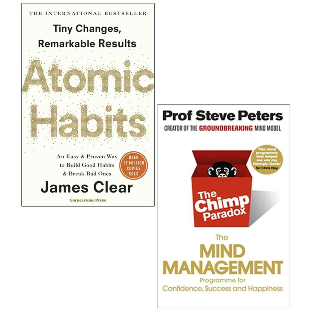 Various Publishers Atomic Habits, The Chimp Paradox 2 Books Collection Set