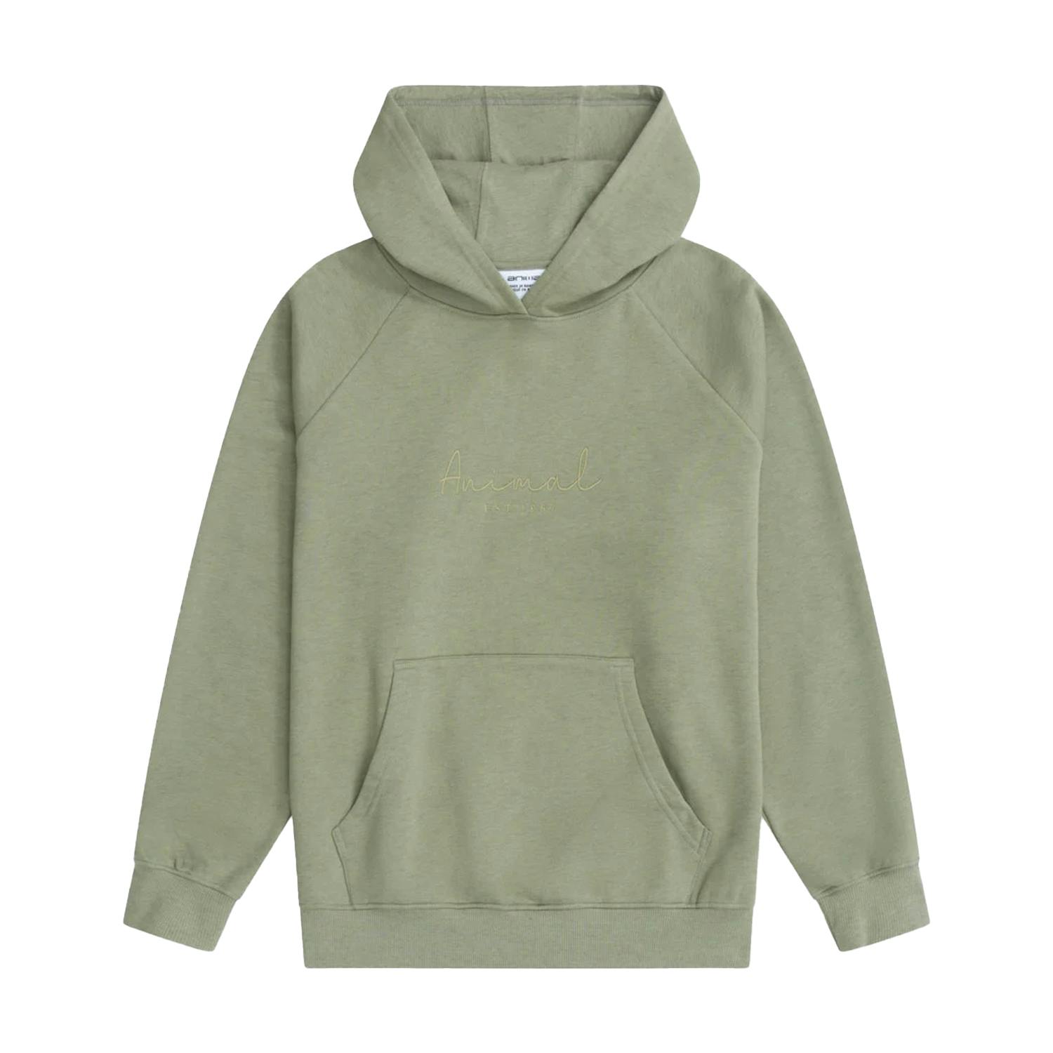 Animal Women's Green Kaya Logo Hoodie - Xl - 100% Organic Cotton