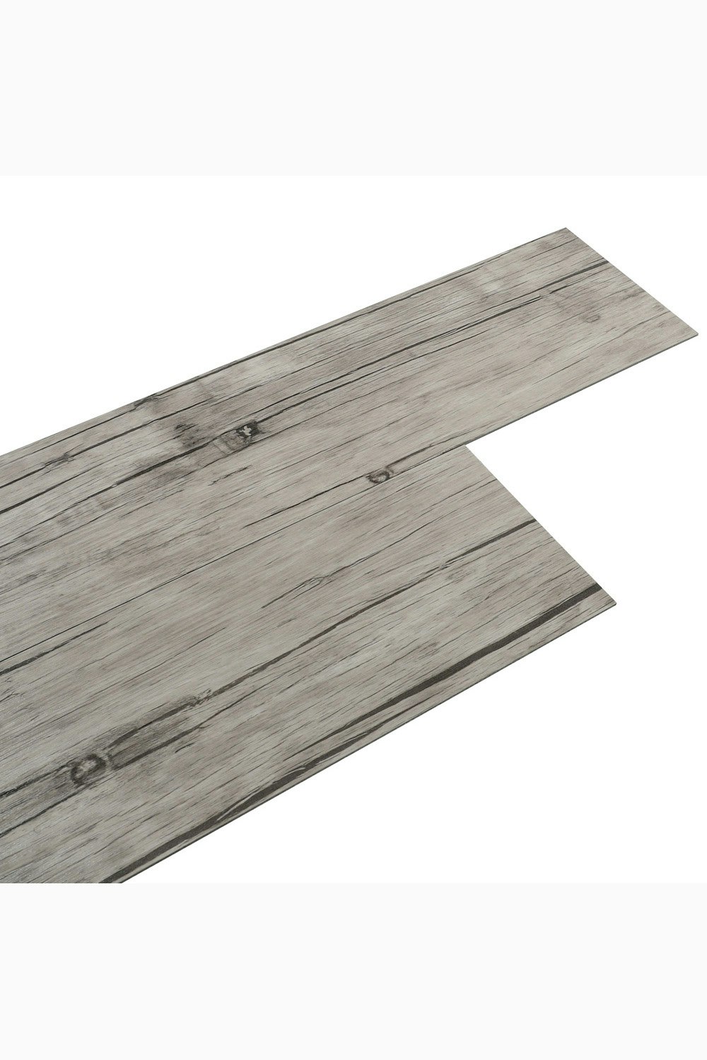Rackhams Grain/Grey Rustic Lifelike Wood Self-Adhesive Pvc Flooring 36Pcs
