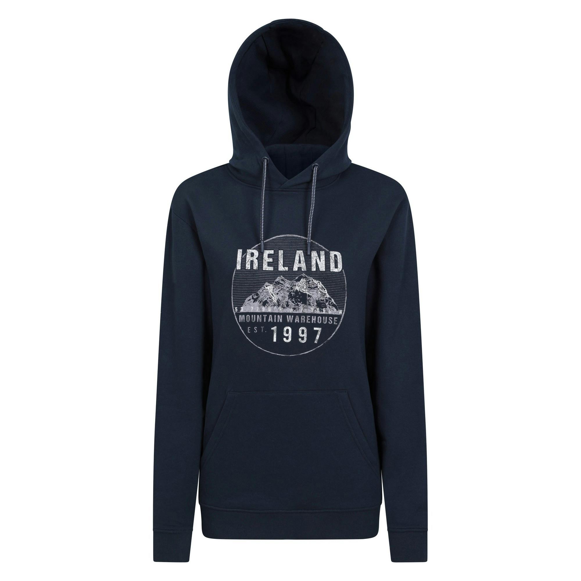 Mountain Warehouse Women's Ireland Circle Overhead Hoodie - Navy - Navy - Xl - 60% Cotton/40% Polyester