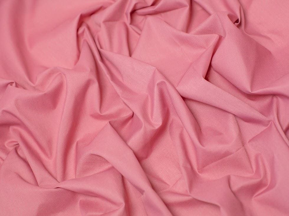 Minerva Core Range Pink Minerva Plain Polycotton Fabric - Plain Design Dressmaking Fabric, 112.5 Cm / 45" Wide - Per Metre - Dusky